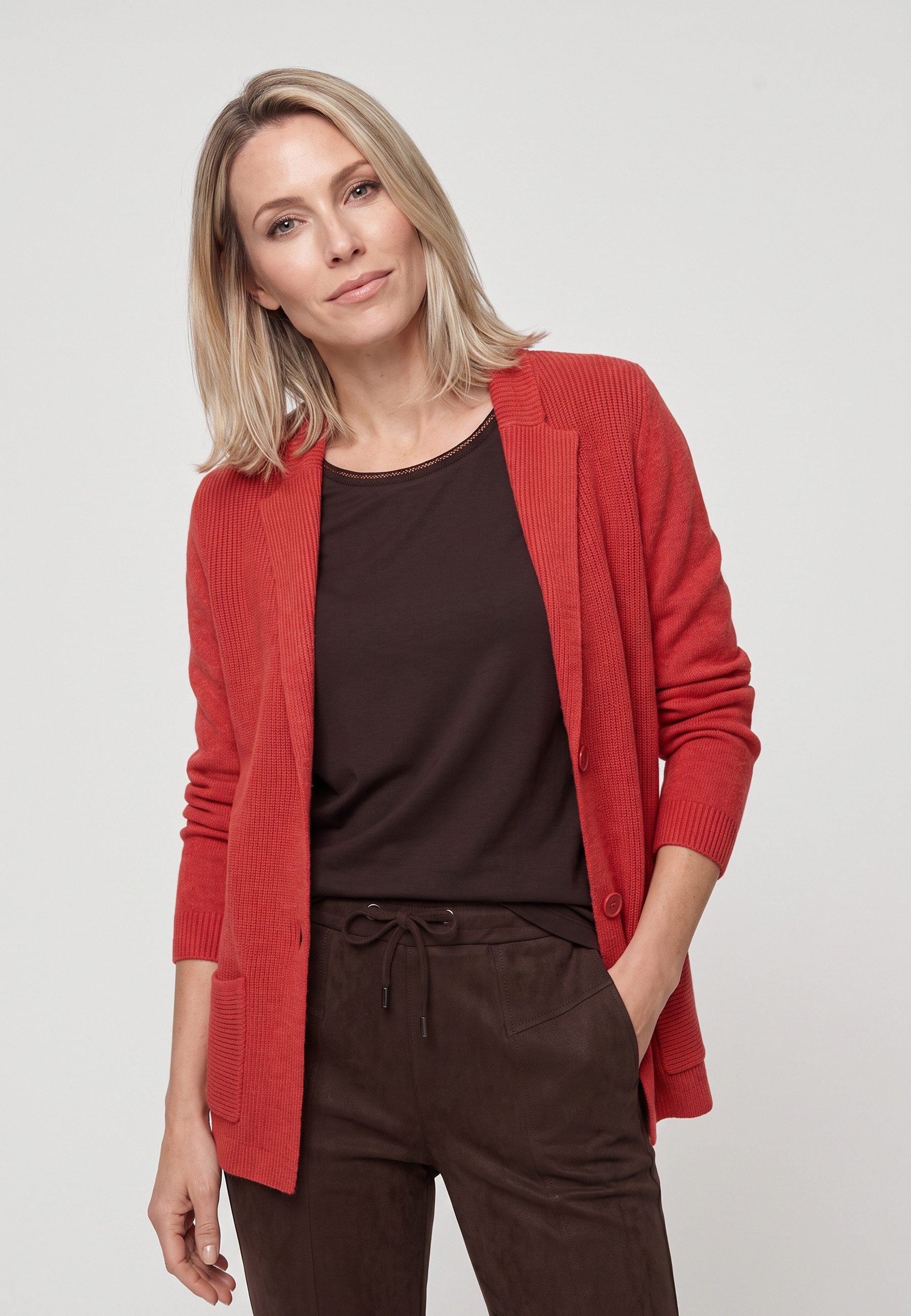 Olsen Cardigan in Blazer-Optik