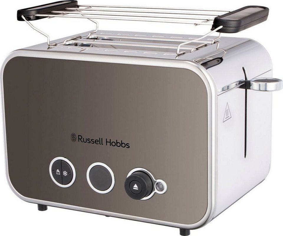 RUSSELL HOBBS Toaster Distinctions Titanium 26432-56, 2 kurze Schlitze, für 2  Scheiben, 1600 W, Brötchenaufsatz, Krümelschublade, 1.600 Watt