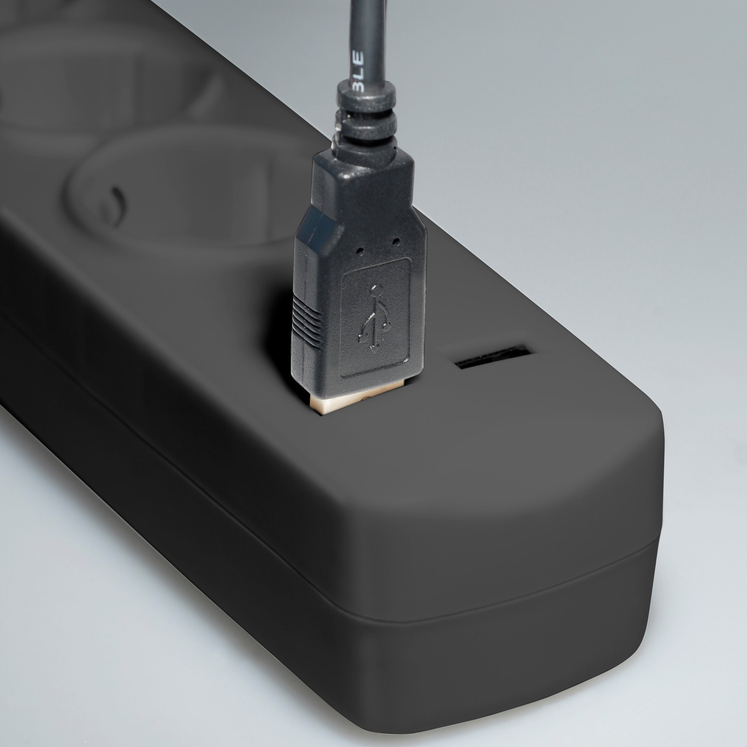 (Kabellänge Maxtrack schwarz m), Winkelstecker 1.5 und Steckdosenleiste USB flachem 3-fach Steckdosenleiste 2x mit