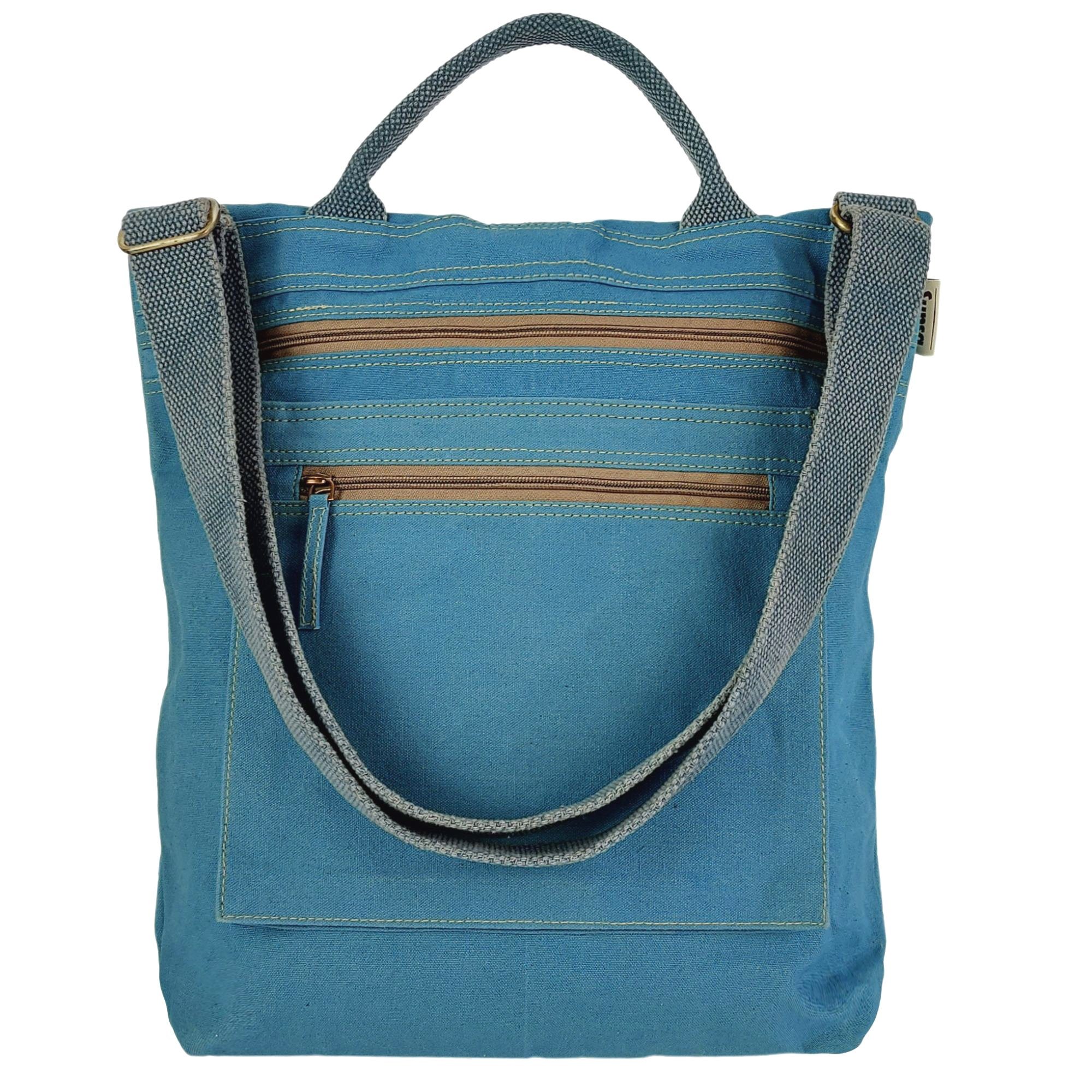 Sunsa Umhängetasche Große Damen Umhängetasche, blaue Maritim Schultertasche, Handtasche, vegan