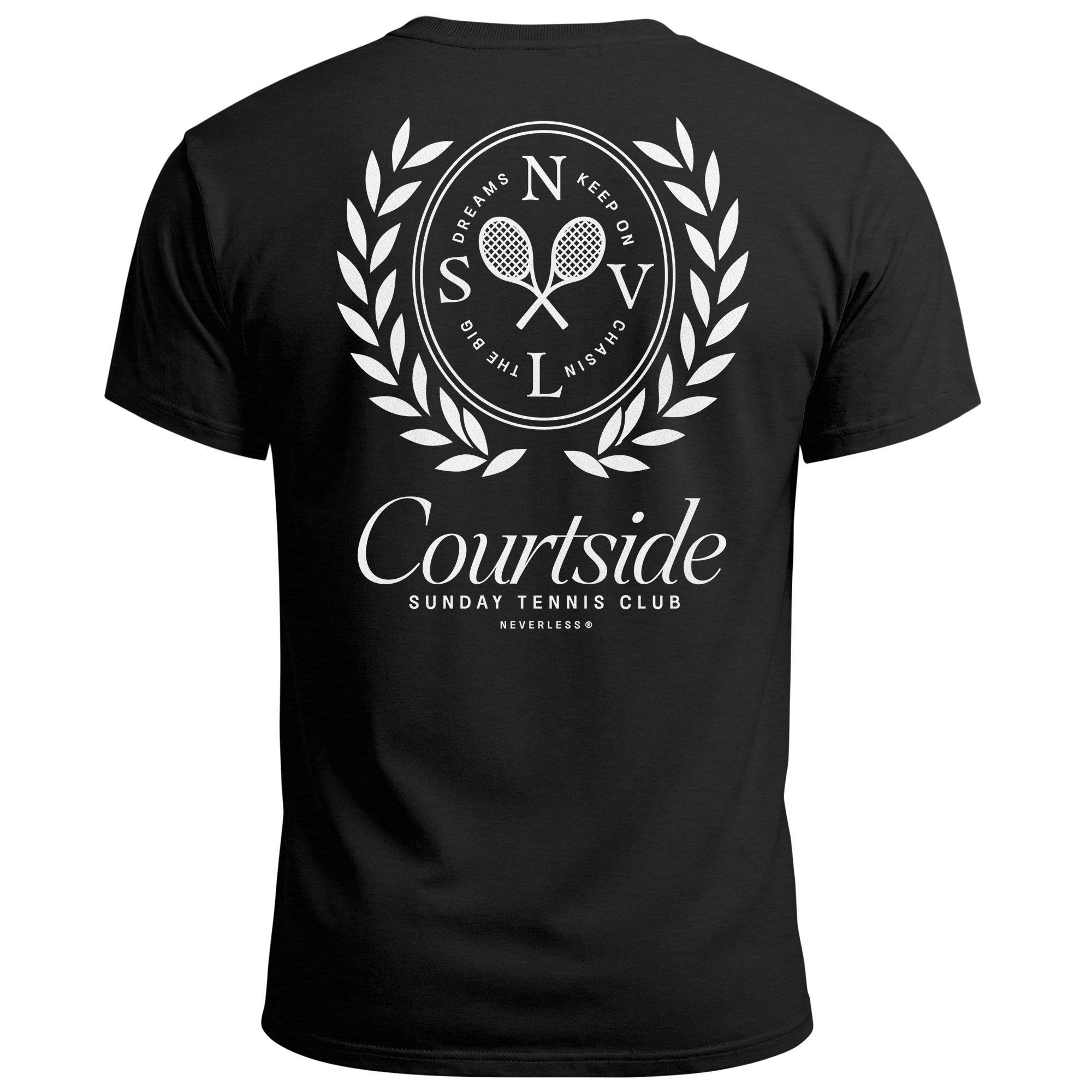 Neverless Print-Shirt Herren T-Shirt Backprint Tennis günstig online kaufen