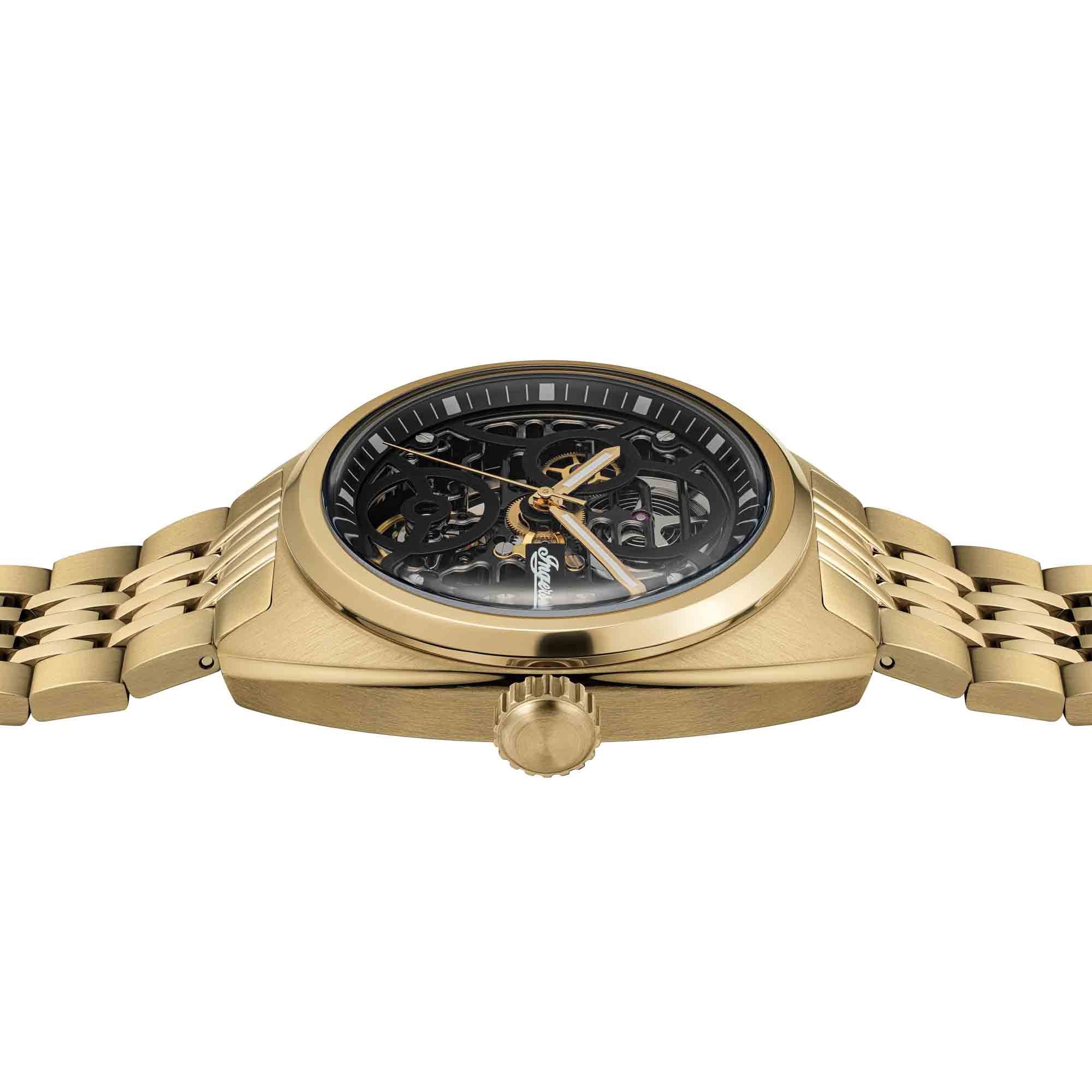 Ingersoll Automatikuhr The Wrangler I16902, Armbanduhr, Herrenuhr, Mechanische Uhr, Edelstahlarmband, analog