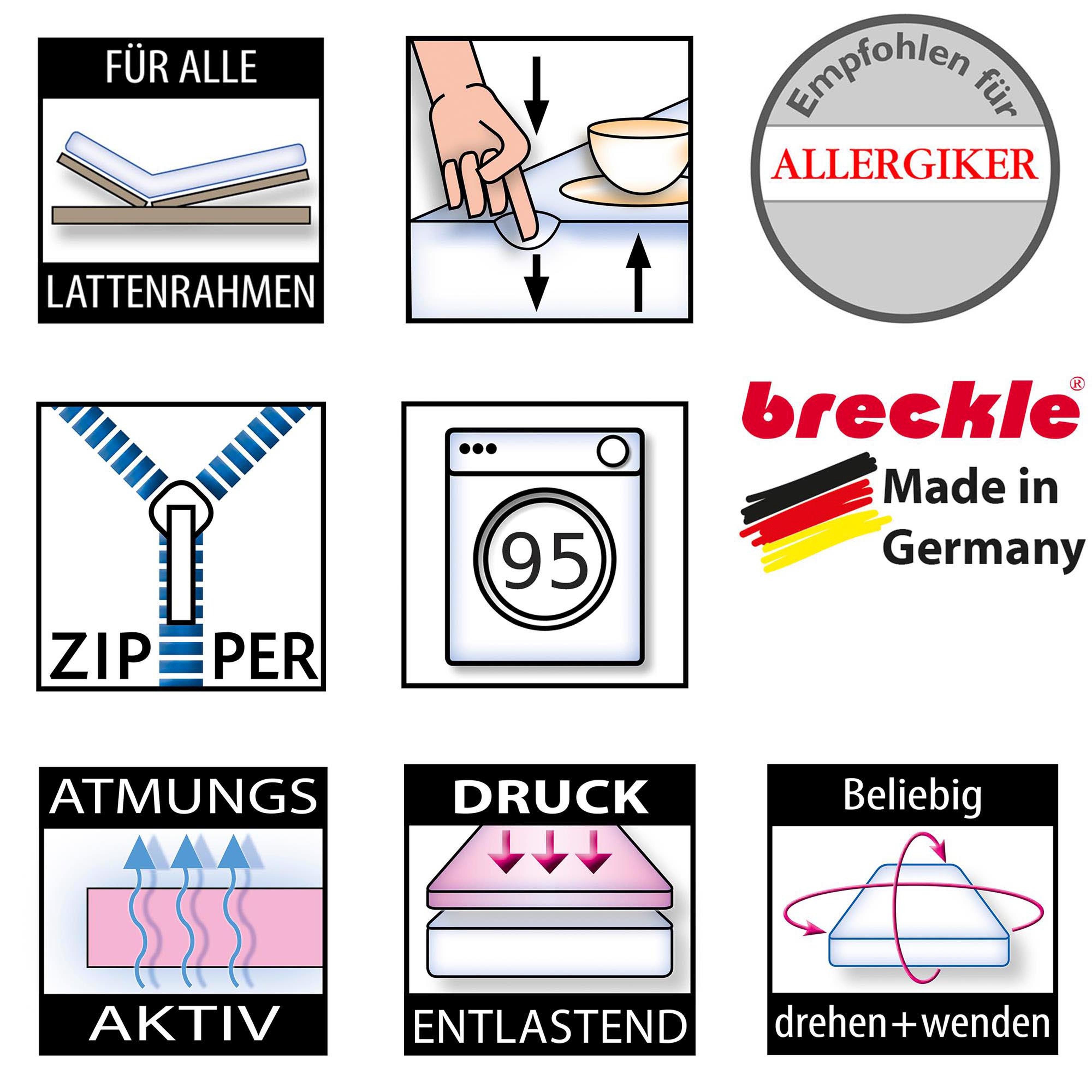 Breckle, Topper Breckle Viscotopper, Gesamthöhe 5cm, mit Bezug, 5 cm hoch