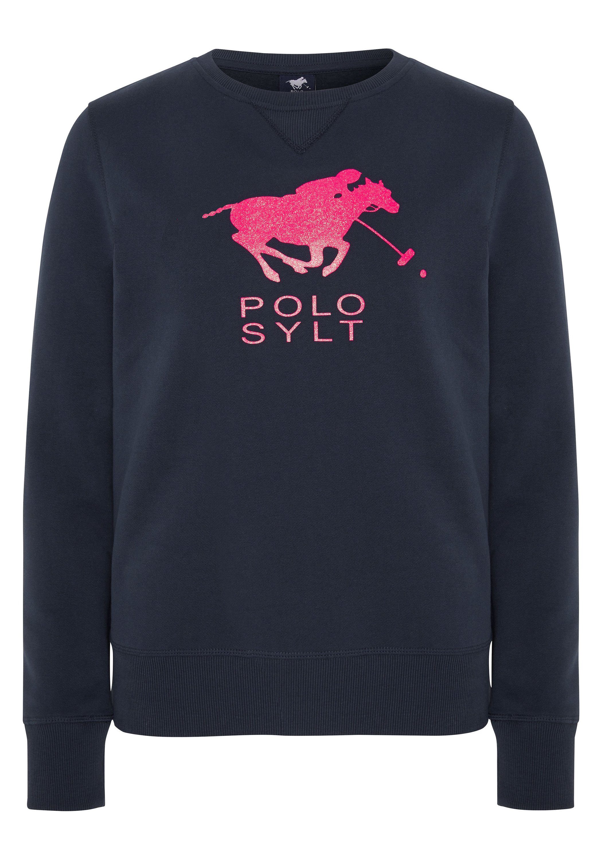 Polo Sylt Sweatshirt mit Glitter-Print