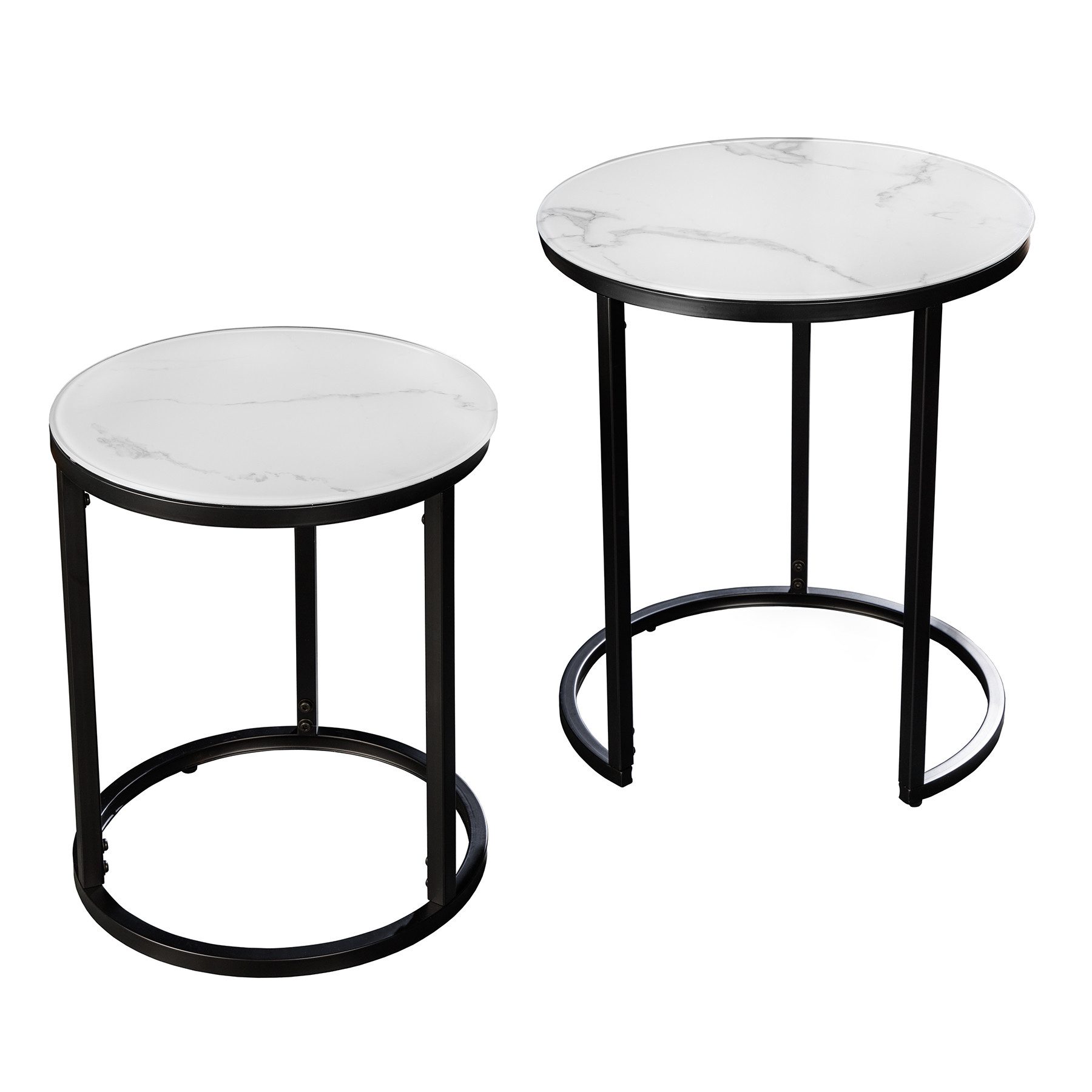 Beistelltisch ELEGANCE 50cm weiß / schwarz