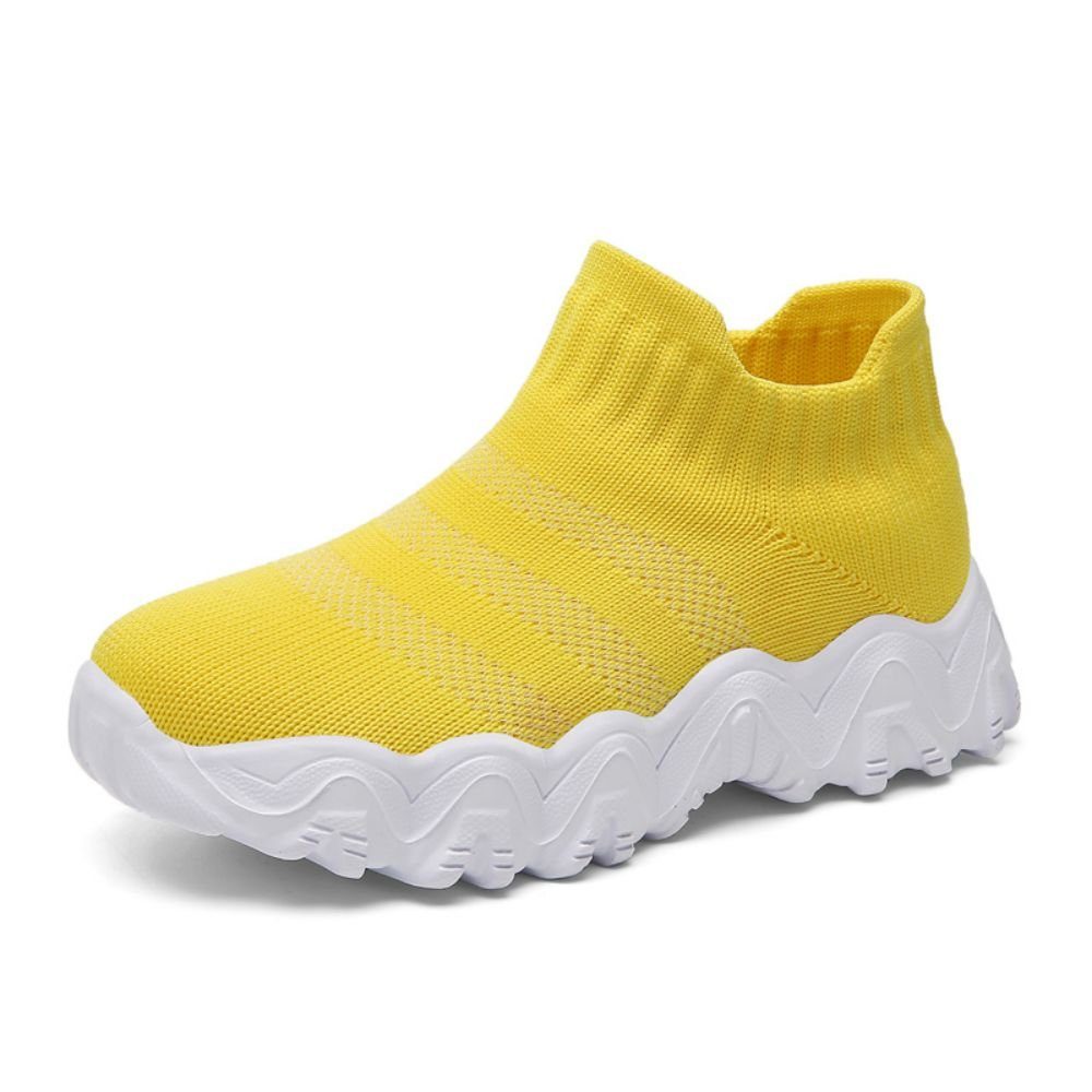 HUSKSWARE Material elastischem aus Mesh Socken On Sneaker (Slip Schuhe und Gelb ultraleichter)