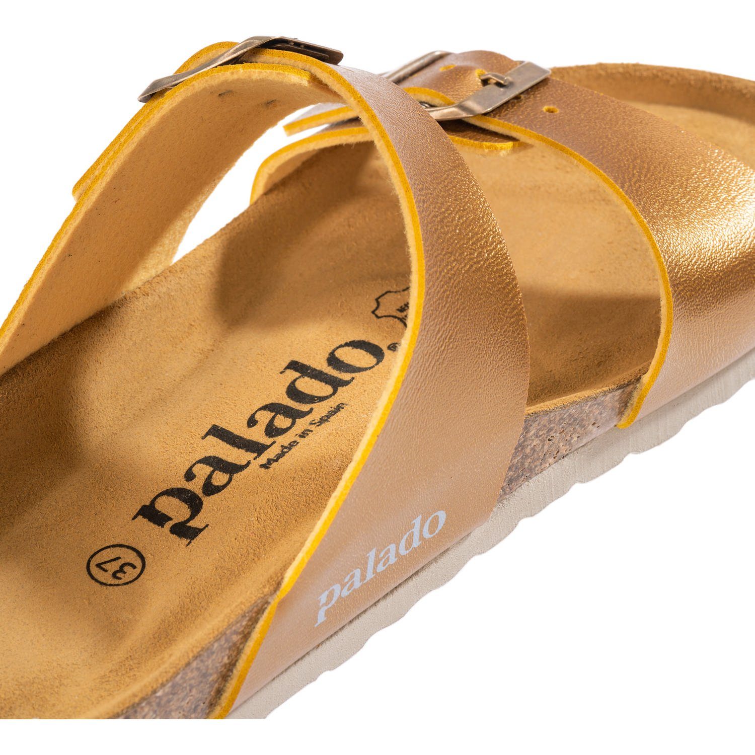 Pantolette Palado Senf/Gold Milos Metallic