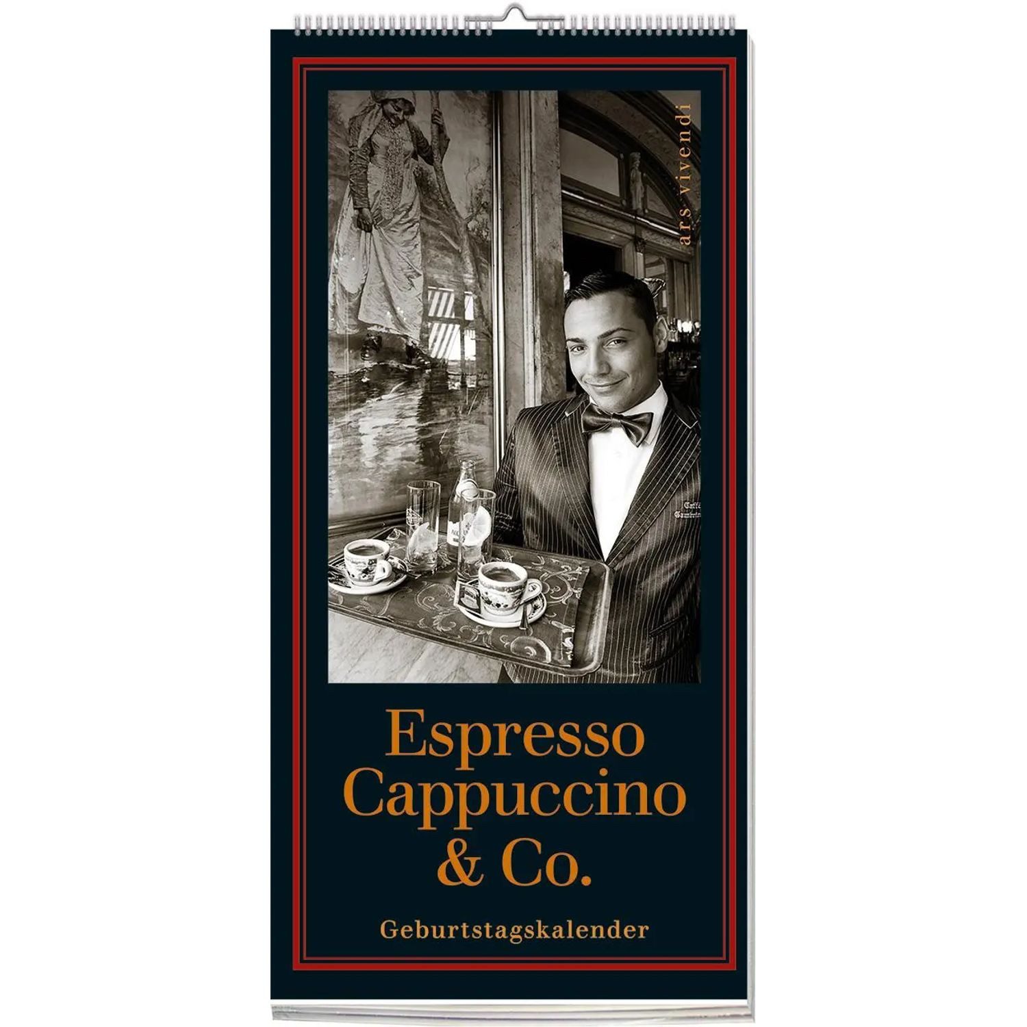 ars vivendi Wandkalender Geburtstagskalender Espresso, Cappuccino & Co.