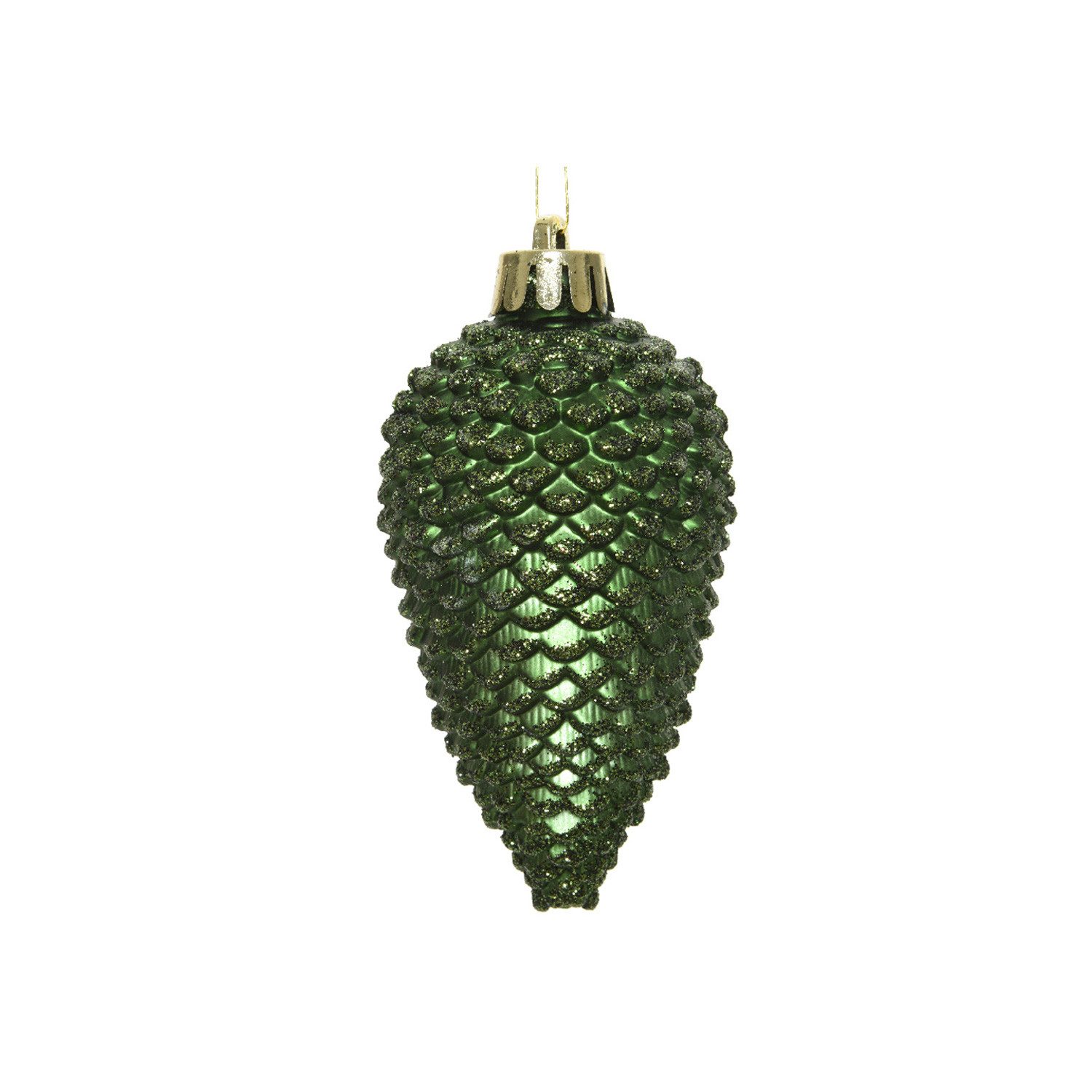 MARELIDA Christbaumschmuck Weihnachtsbaumschmuck Tannenzapfen bruchfest glitzernd H: 8cm 6St