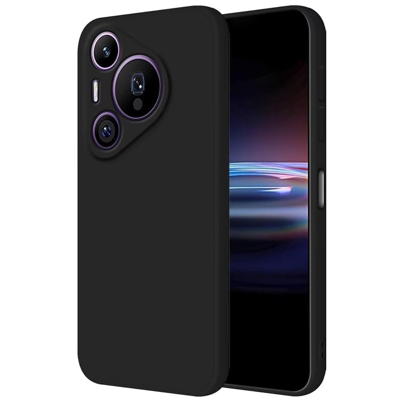CoolGadget Handyhülle Black Series Handy Hülle für Huawei Pura 70 6,6 Zoll, Edle Silikon Schlicht Robust Schutzhülle für Huawei Pura 70 Hülle