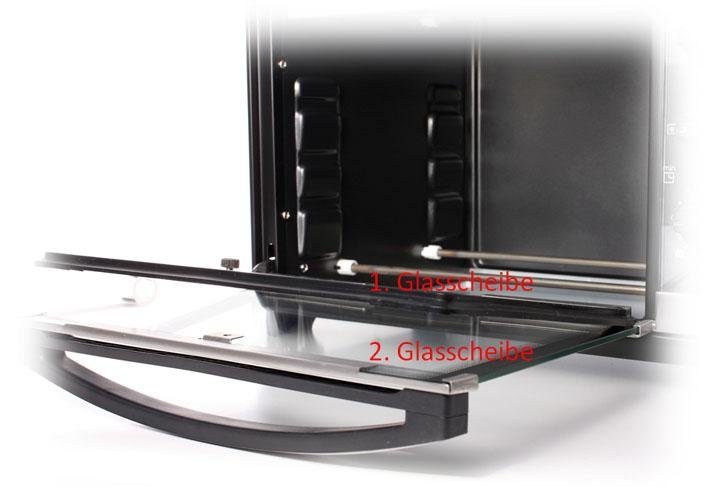 Rommelsbacher Minibackofen Back & Grill Ofen BG 1805/E, für Backformen bis 31,5 cm Ø