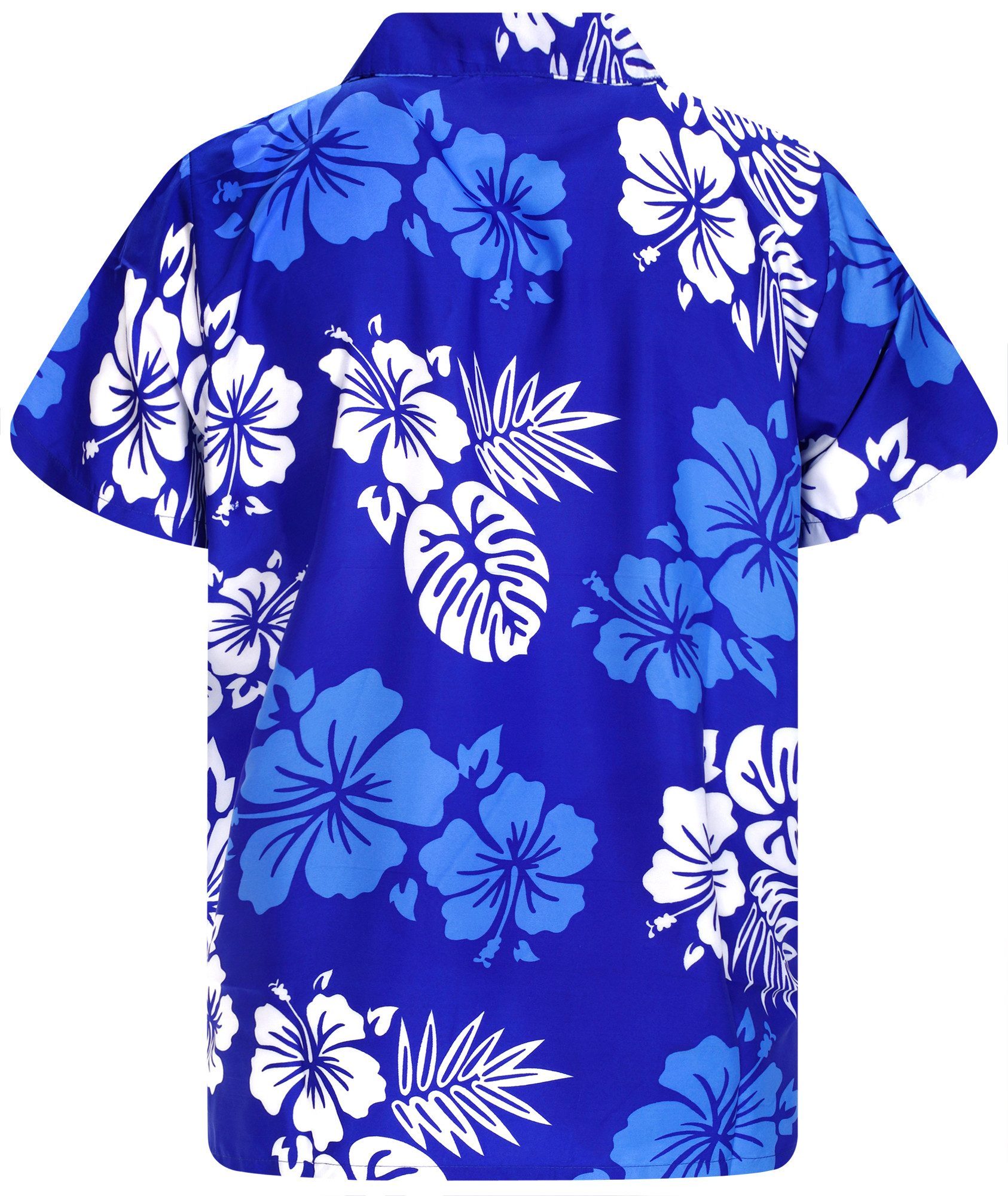 King Kameha Hawaiihemd "Mono Hibiscus" Funky Hawaii-Hemd Herren Kurzarm Front-Tasche Stylish – Bild 2 von 5