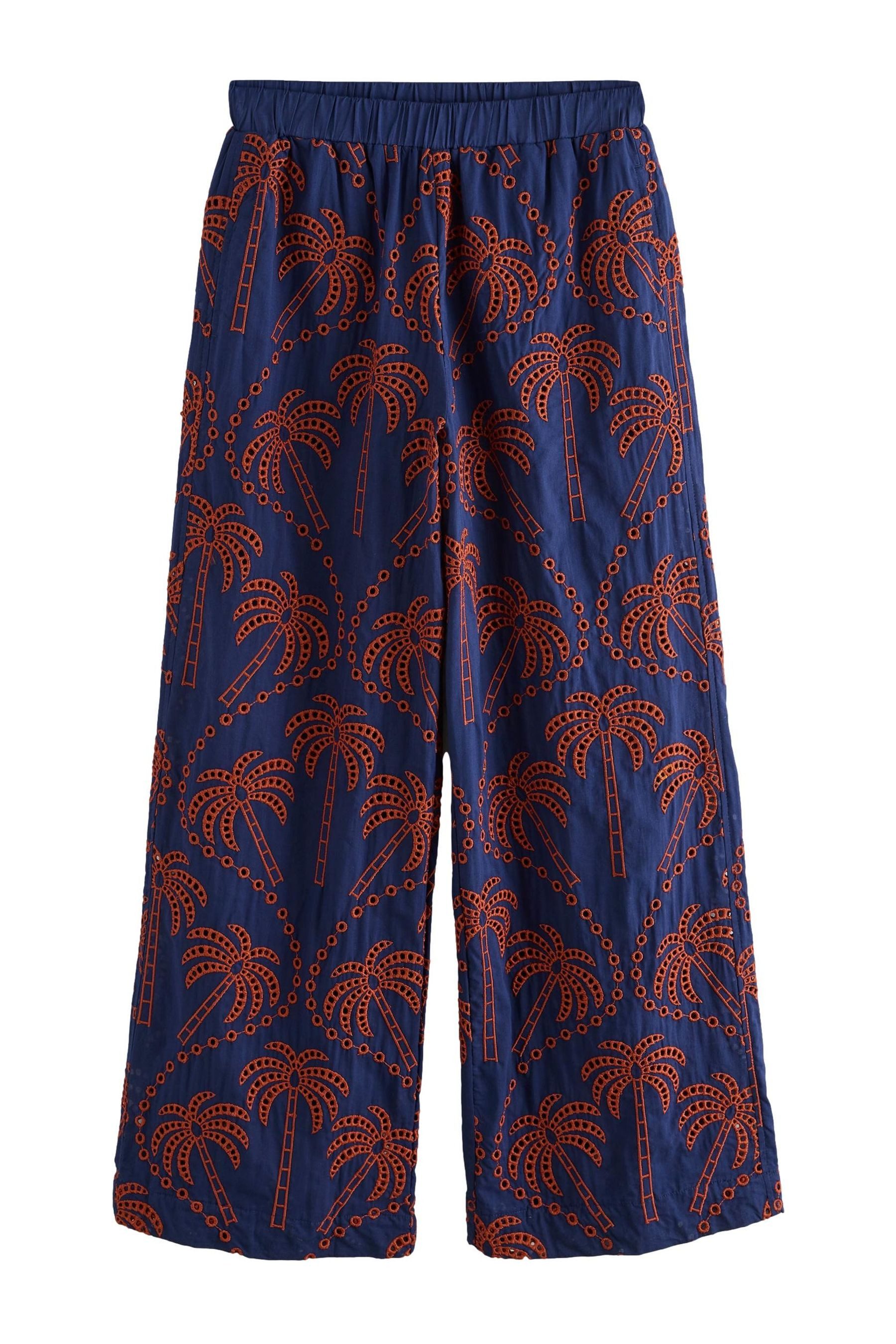 Next Palazzohose Hose mit Stickerei, Palme-Print günstig online kaufen