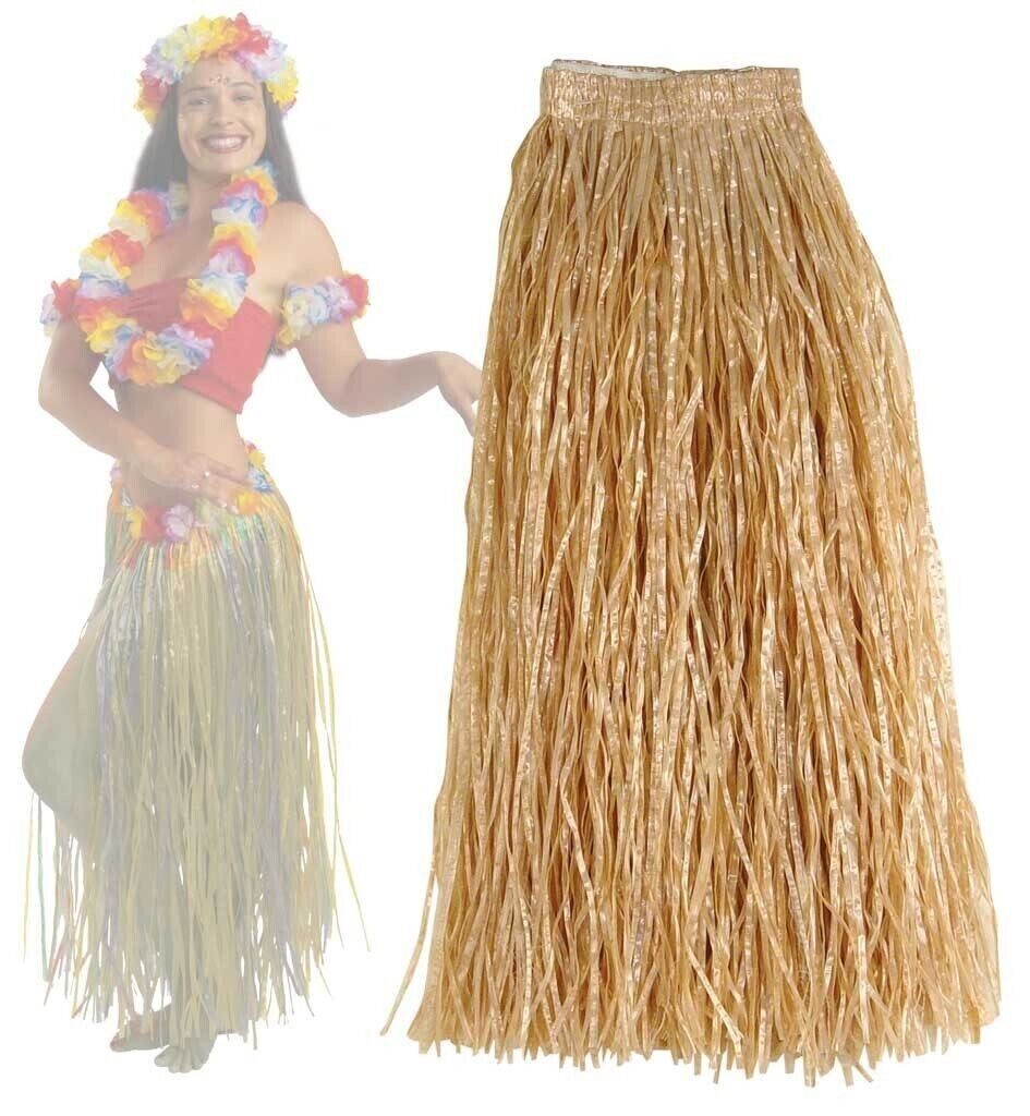 Fries Hawaii-Kostüm Hula Rock Hawaii Bast Rock 54 cm Длина Naturfarben Karneval Party