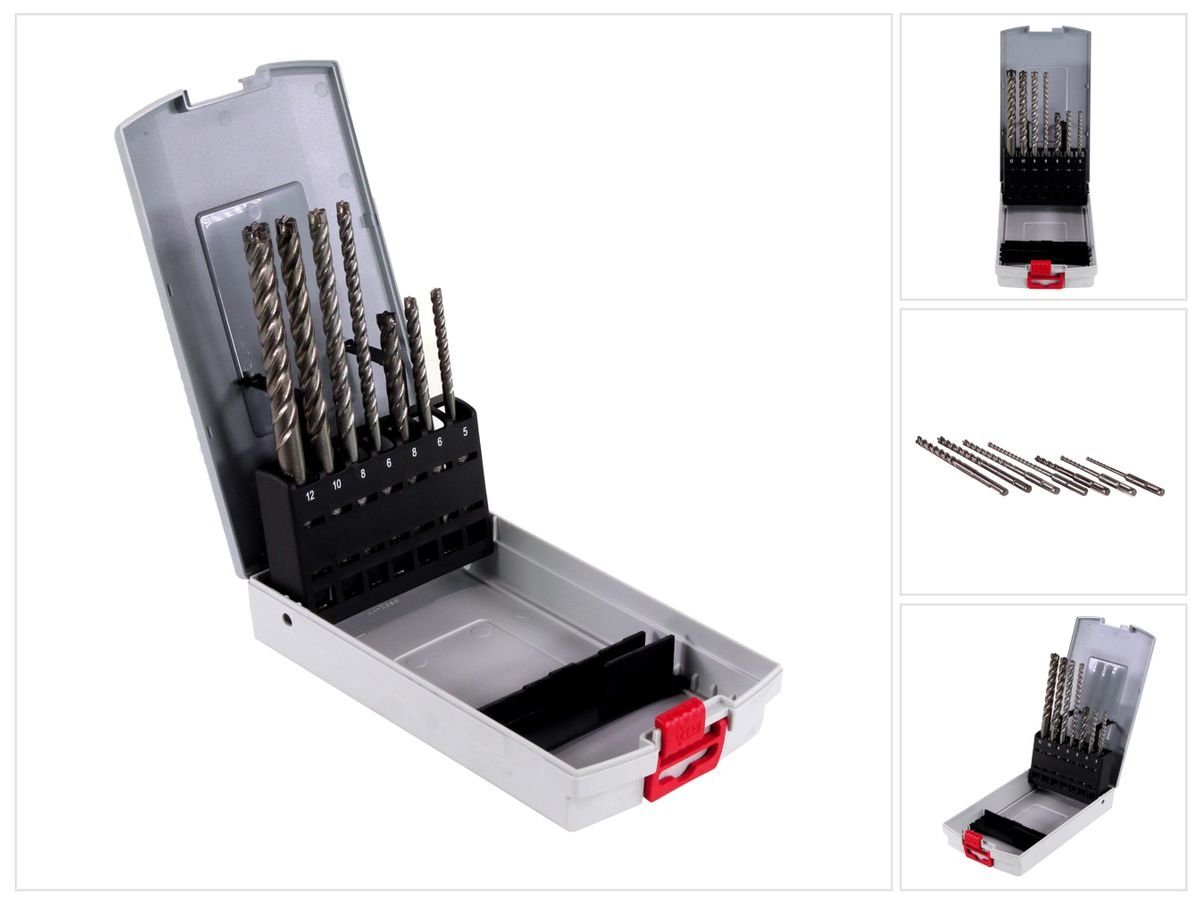 Bosch Professional Bohrer- und Bit-Set SDS-plus 7X Hammerbohrer 7tlg. 5/6/6/8/8/10/12mm (2607017502) 4 Sch