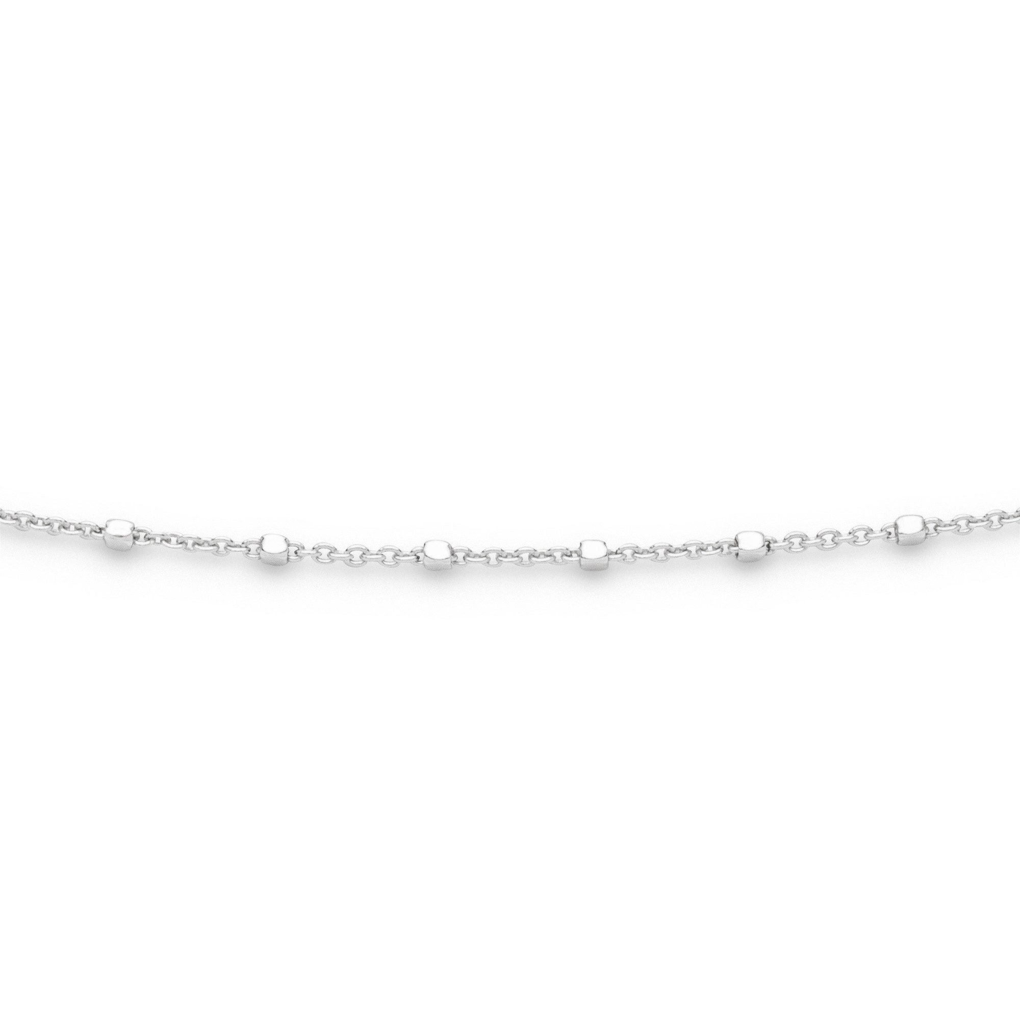 DUR Kette ohne Anhänger Schmuckkette K2473, 45 cm – Fantasiekette aus 925er Silber, Hochwertige Halskette für Anhänger oder solo tragbar