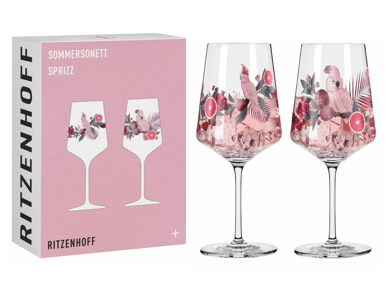 Ritzenhoff Gläser-Set Sommersonett Sprizz 2er Set (R. Richter) F24, Kristallglas, 20,3 x 10,1 x 26,6 cm