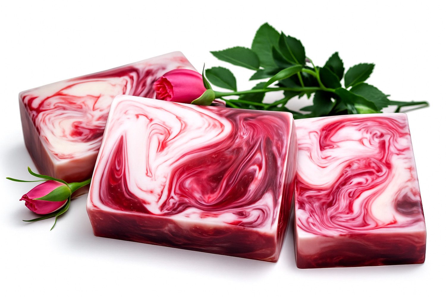 Nesbel - Spüren Sie die Reinheit? Handseife Rose, Glycerin Hand-und Dusch Seife mit Ziegenmilch 100g