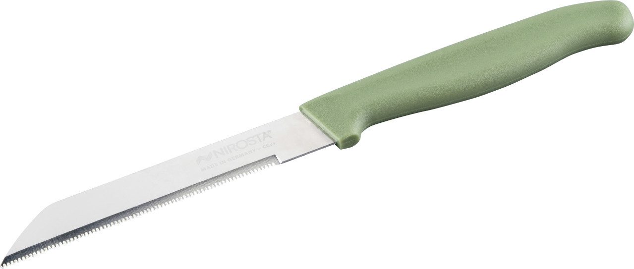 Nirosta Kochtopf Nirosta Gemüsemesser Elemental 19 cm grün