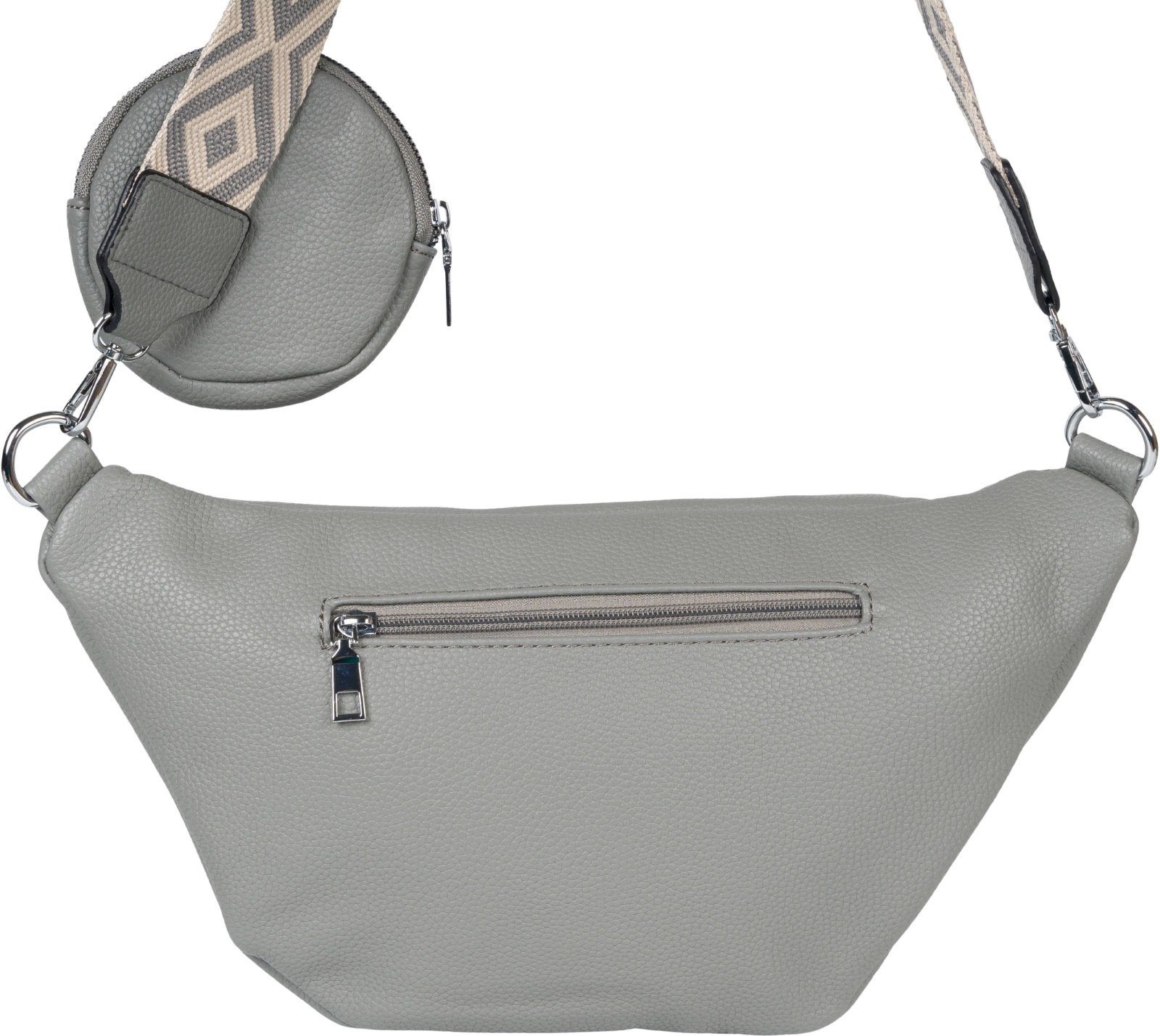 styleBREAKER Umhängetasche Halbmond Crossbody Bag Set 3-Teilig (1-tlg)