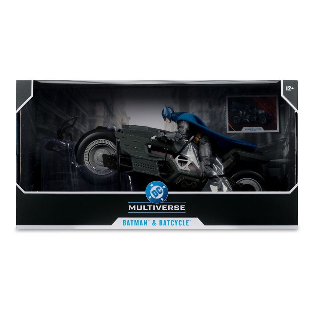 McFarlane Toys Actionfigur DC Multiverse The Flash Batcycle with Batman Fahrzeug & Actionfigur