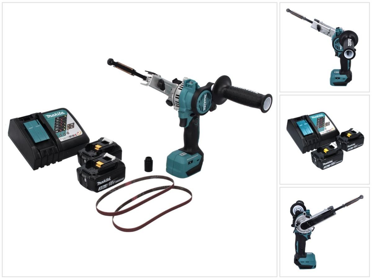 Makita Akku-Bandfeile DBS 180 RF Akku Bandfeile 18 V 9 x 533 mm Brushless + 2x Akku 3,0 Ah