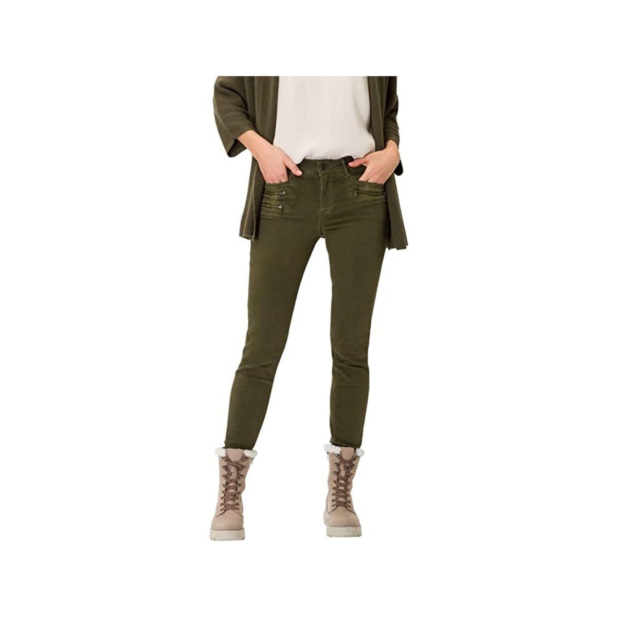 Brax 5-Pocket-Jeans khaki (1-tlg) kahki