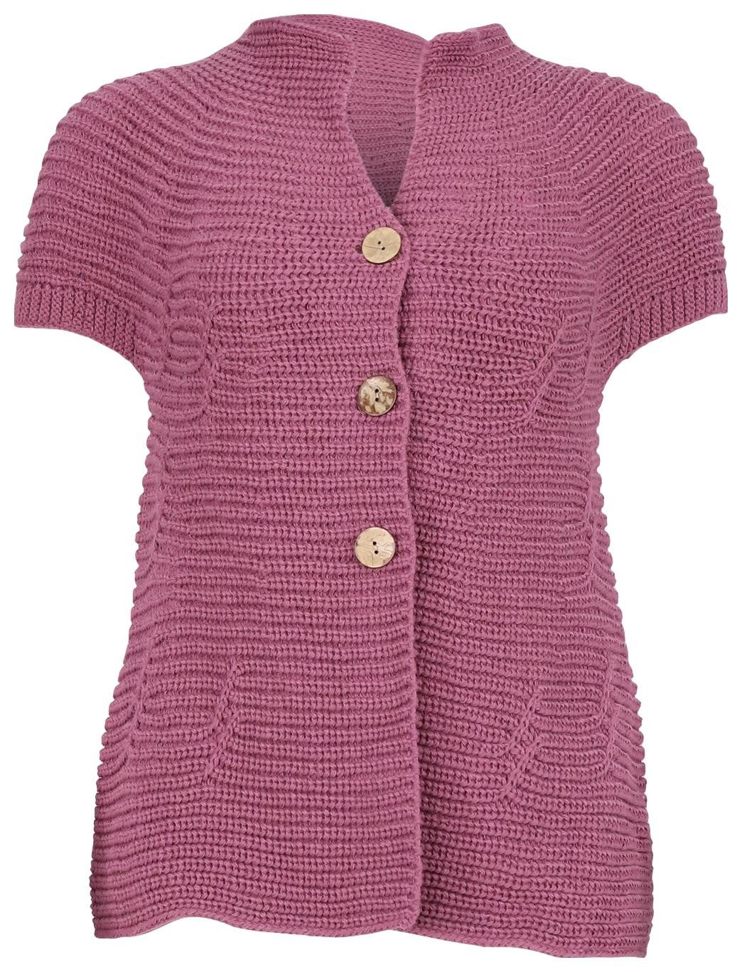 malito more than fashion Strickweste 5060 kurzarm Strickjacke mit Knöpfen E günstig online kaufen