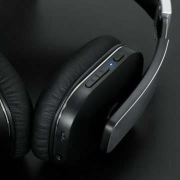 CSL Bluetooth-Kopfhörer (mit Mikrofon & Noise Reduction, BT4.0 + 3,5mm Buchse / Alu gebürstet)