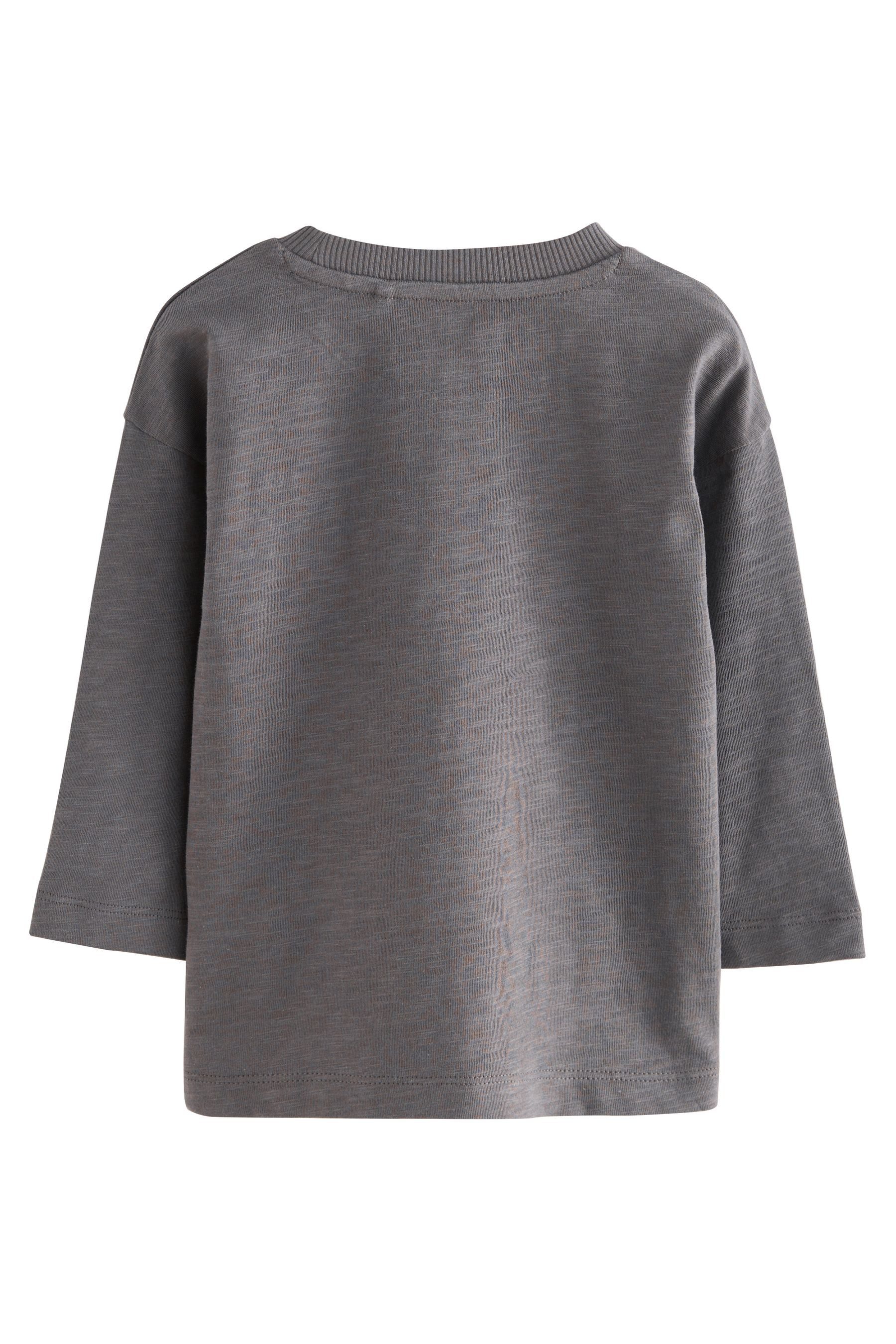 Next Langarmshirt Langarmshirt, Semi unifarben (1-tlg) günstig online kaufen