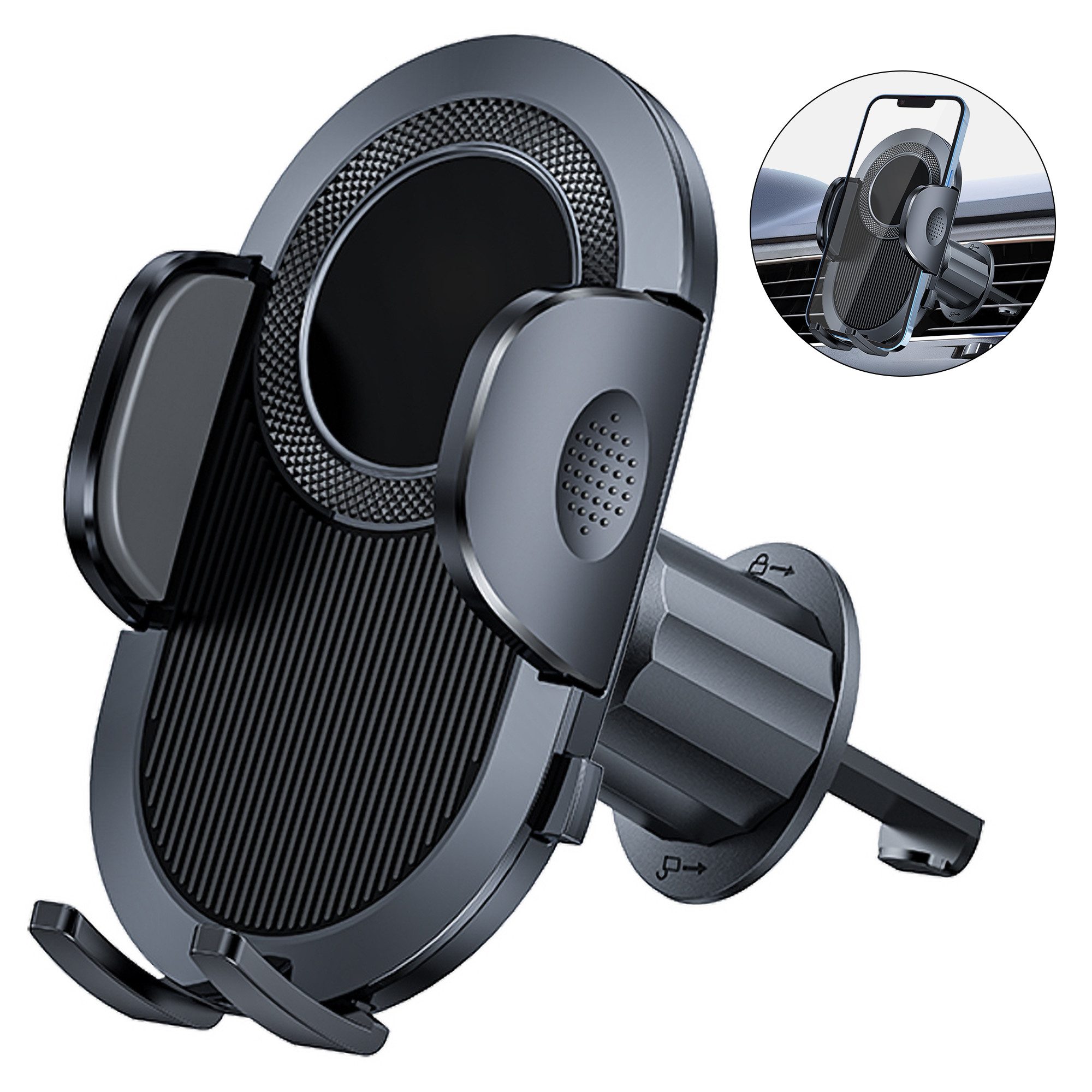 Handy-Halterung Halterungen,Auto Handyhalterung,mit Haken Clip,360° Drehung KFZ