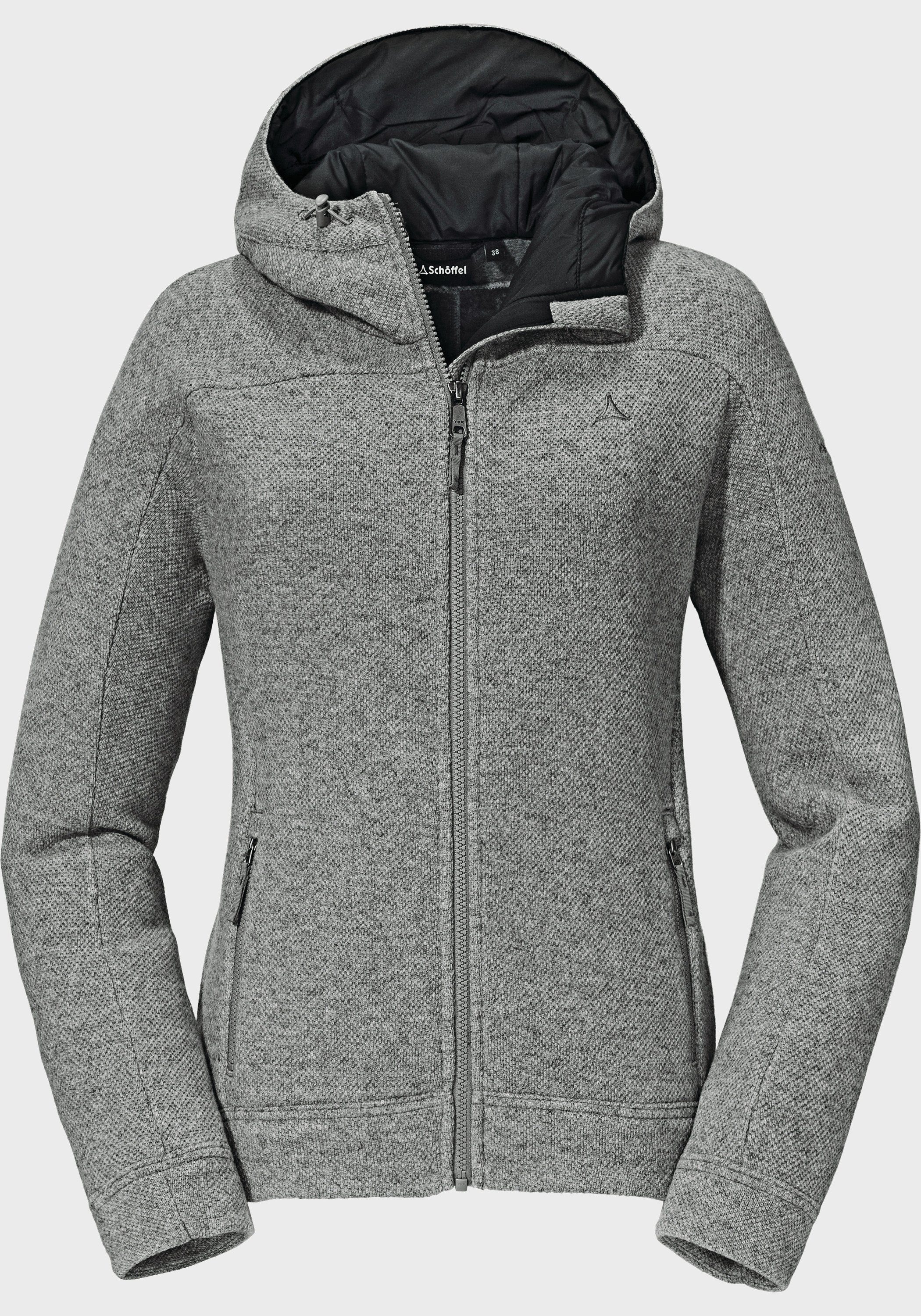 Hoody mit Schöffel schließen Lakefield Fleece zu L, Seitliche Reißverschluss Eingriffstaschen Fleecejacke