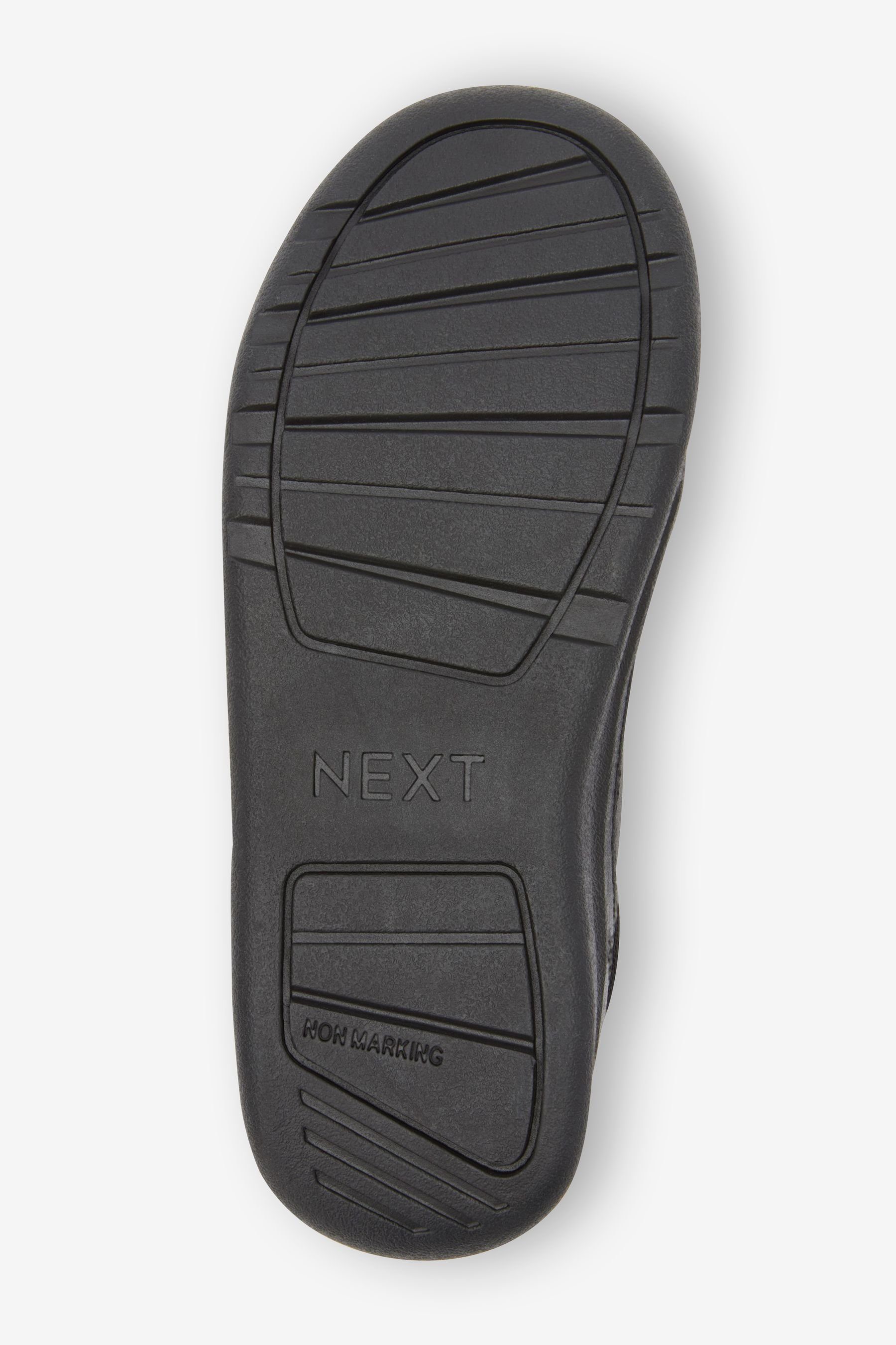 Next Extraweit aus (1-tlg) Leder Schulturnschuhe Lace-Up Black – Sneaker