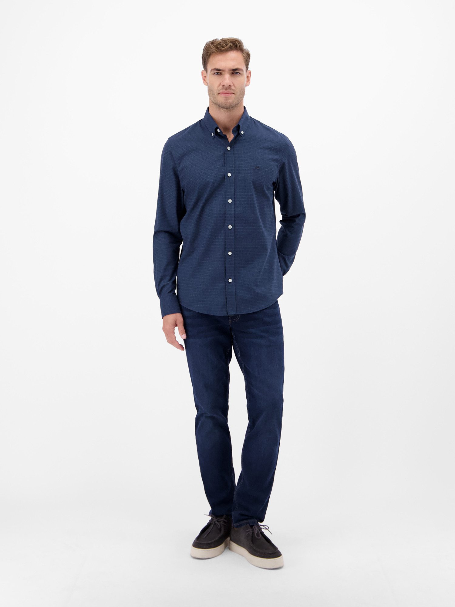 LERROS Karohemd Karo Flannel-Stretchhemd - for every day