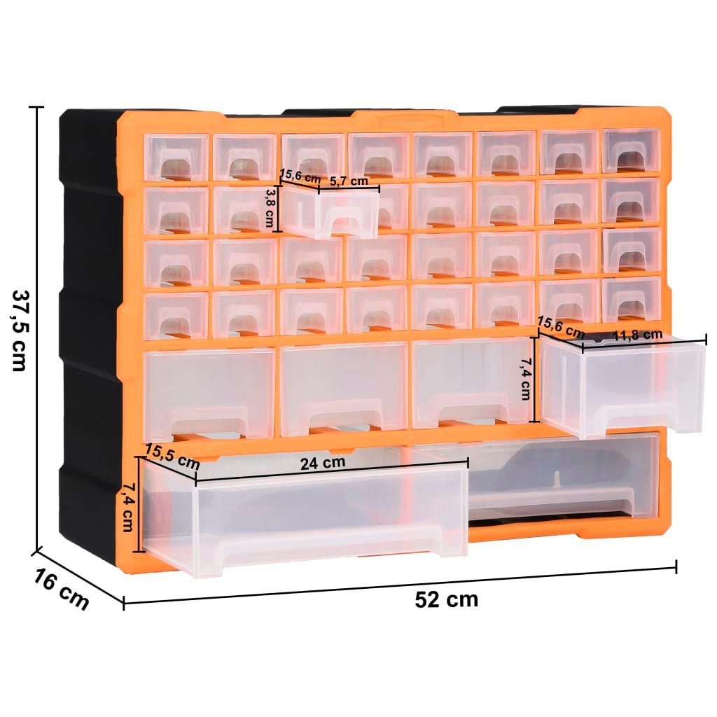 40 52x16x37,5 St) cm Werkzeugbox Multi-Schubladen-Organizer Schubladen vidaXL mit (1