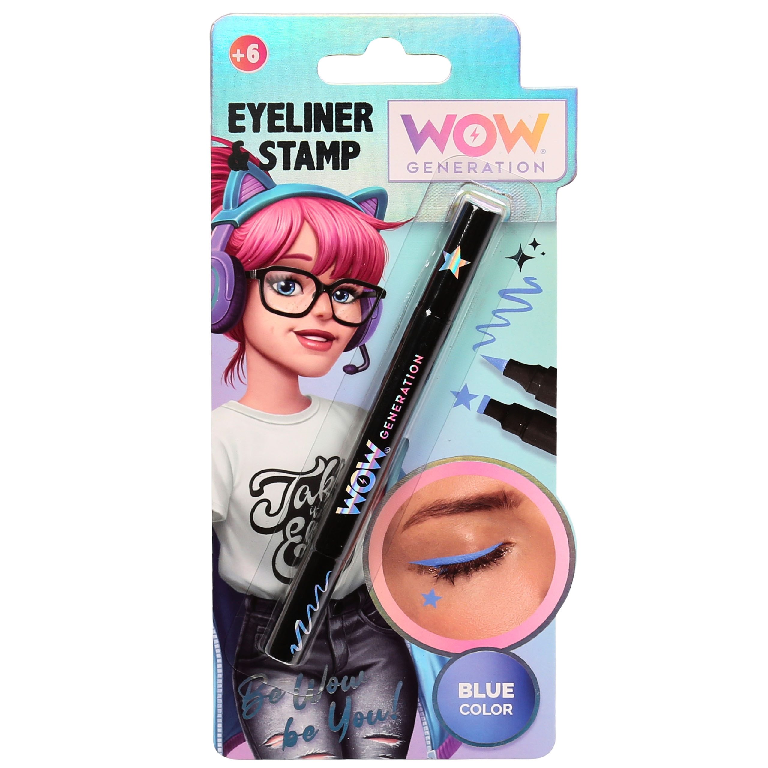 WOW GENERATION Eyeliner WOW Generation Eyeliner-Stift Blau mit Stempel für Mädchen 6+