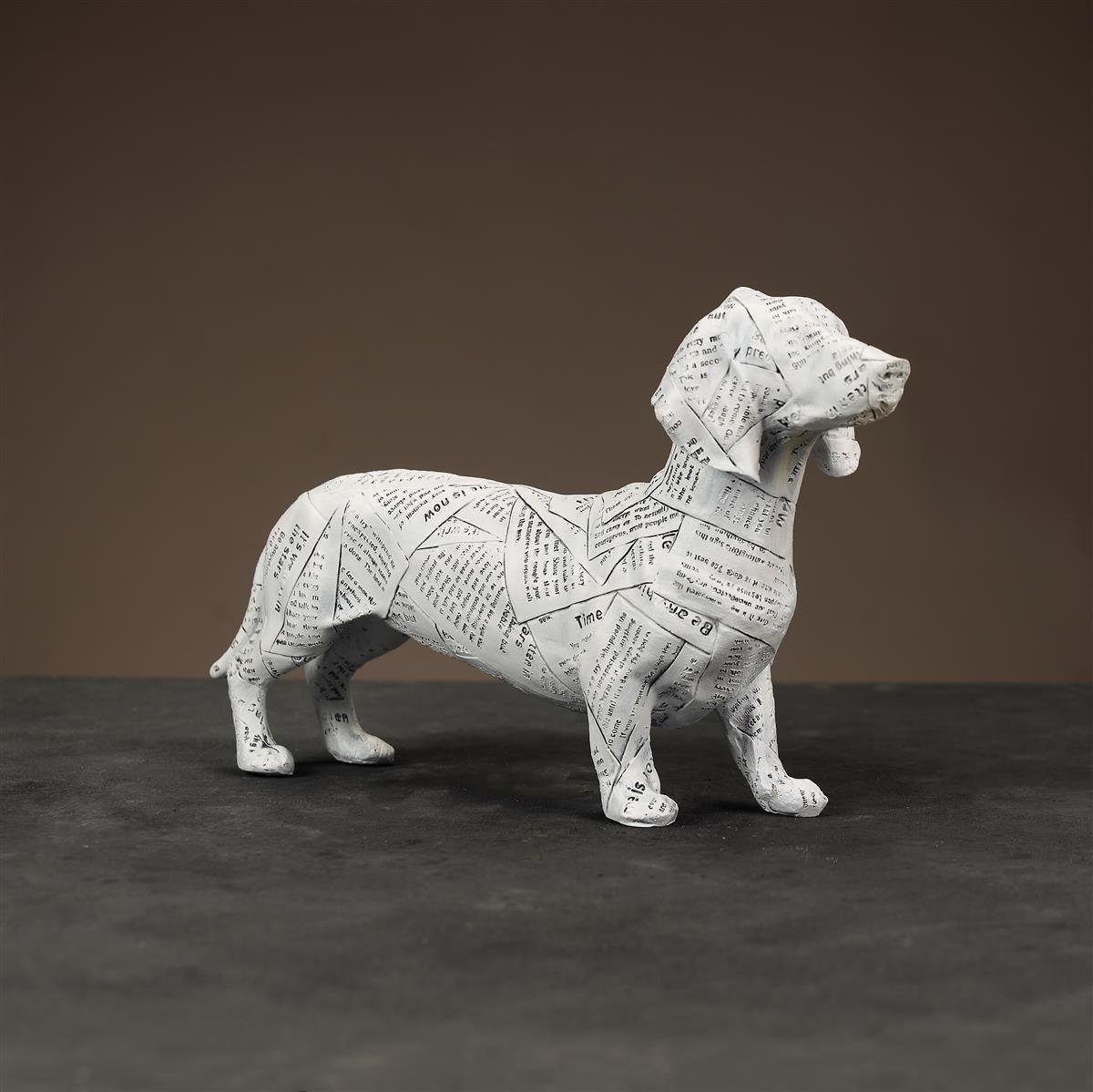 Wohnaccessoires, Dekofigur Furni24 weiß Hundeskulptur,