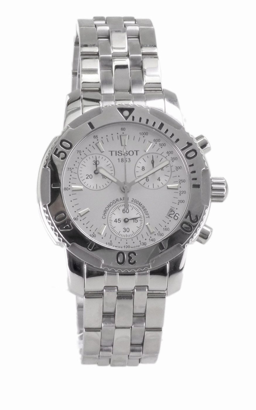Tissot Quarzuhr Tissot Herren Quarz Uhr T-Sport Chronograph Wihite T17148633, (Silber)