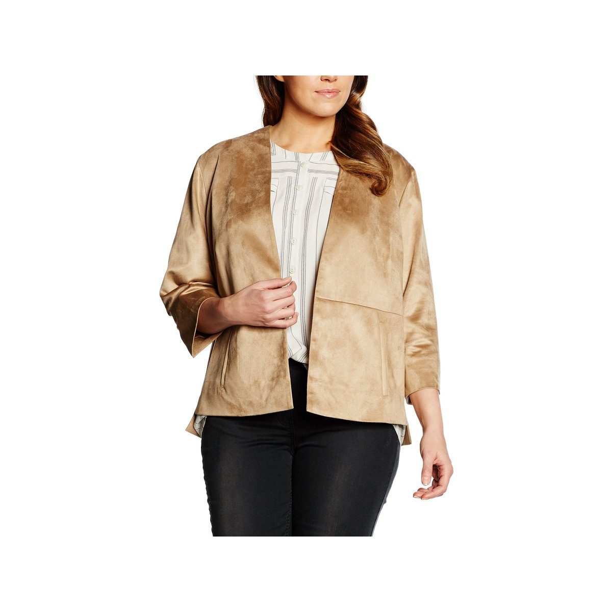 Comma Jackenblazer sand regular (1-tlg)