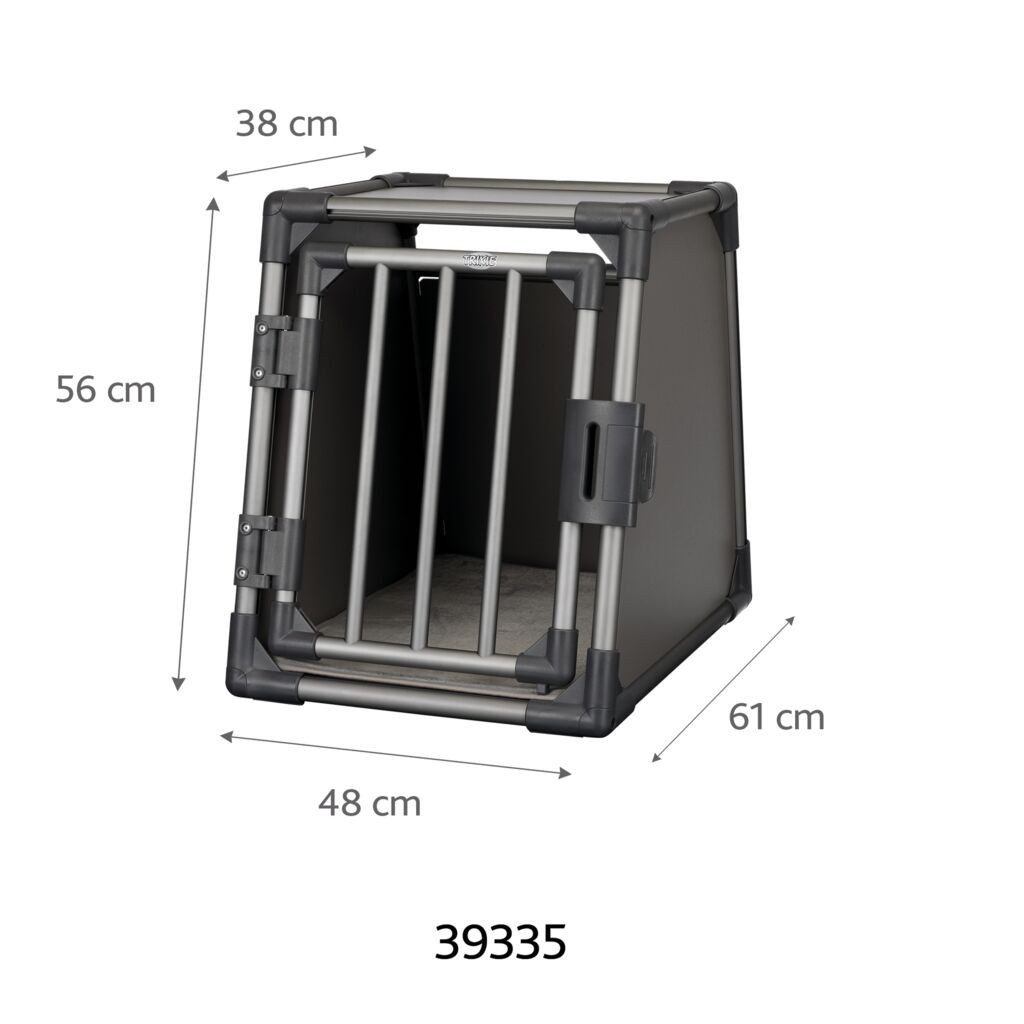 TRIXIE Tiertransportbox Transportbox, Aluminium - grafit - 48 × 56 × 61 cm