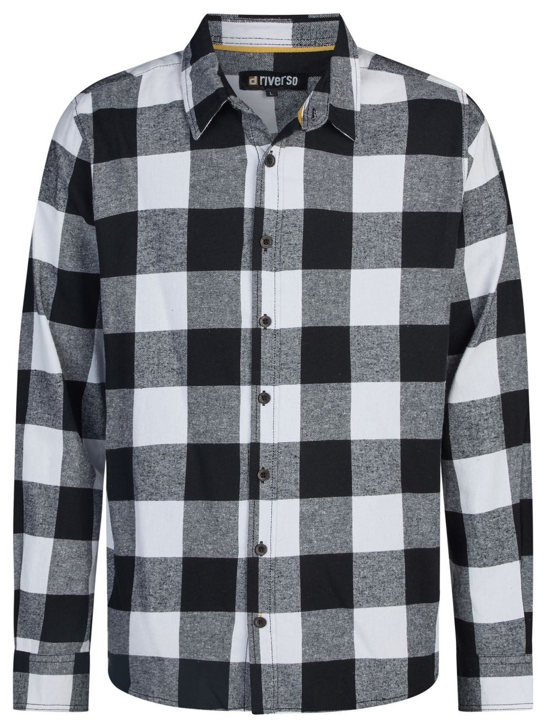 riverso Langarmhemd Herren Karohemd RIVArne Regular Fit (1-tlg)