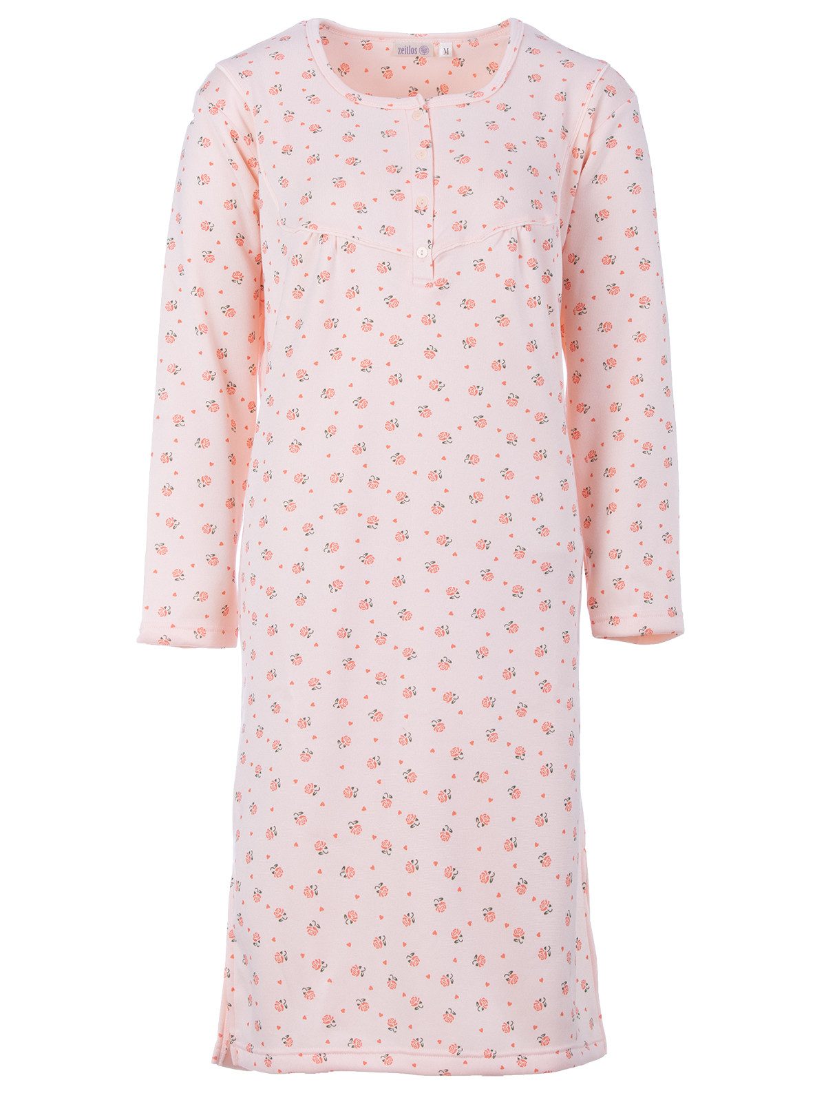 zeitlos Nachthemd Thermo Nachthemd - Romy mit Rosen und Herzen günstig online kaufen