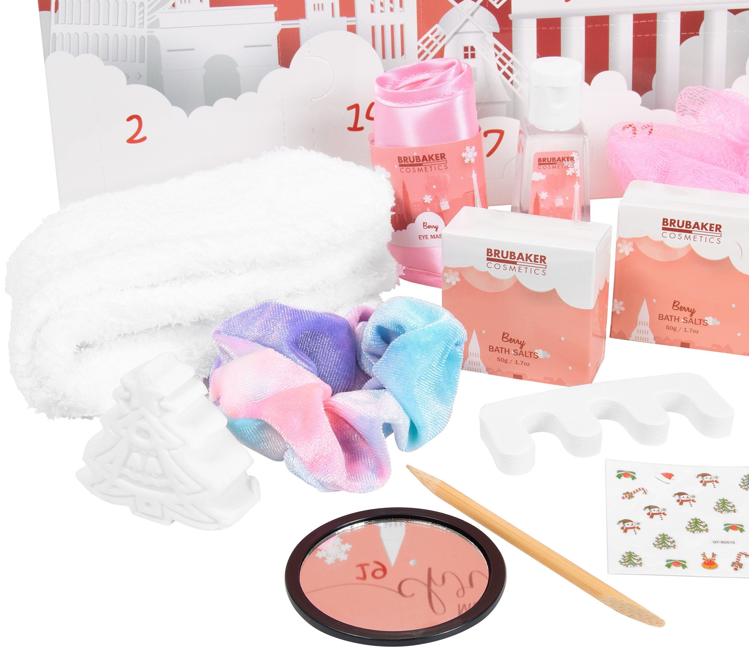 BRUBAKER Adventskalender XXL Beauty Weihnachtskalender - Städte Wahrzeichen - Körperpflege (Pflege Produkte & Spa Accessoires, 24-tlg), Wellness Kalender Weihna – Bild 4 von 5