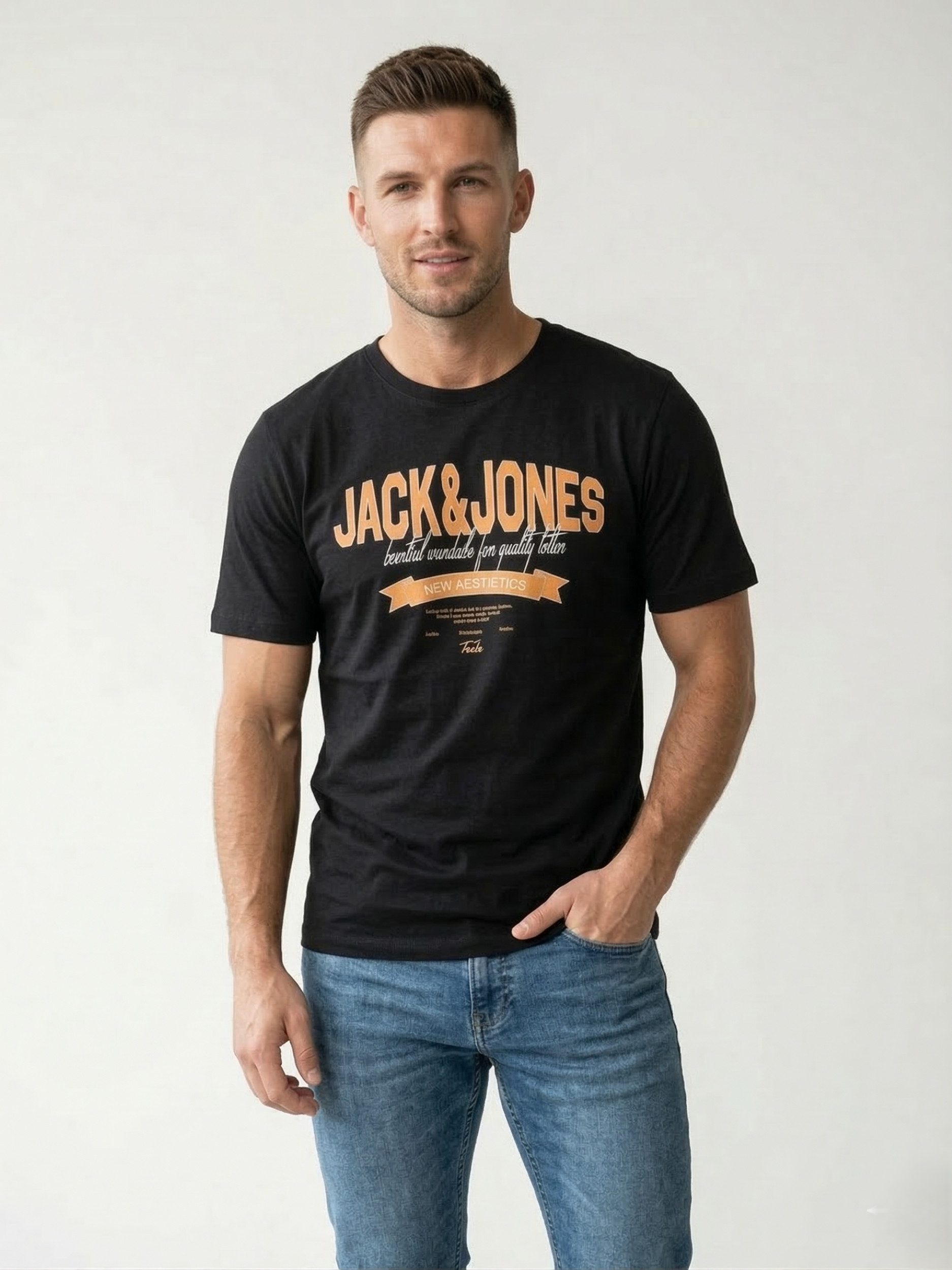 Jack & Jones Print-Shirt Jack & Jones Rundhalsshirt JJETHAN TEE SS CREW NECK 3PK MP NOOS – Bild 4 von 5