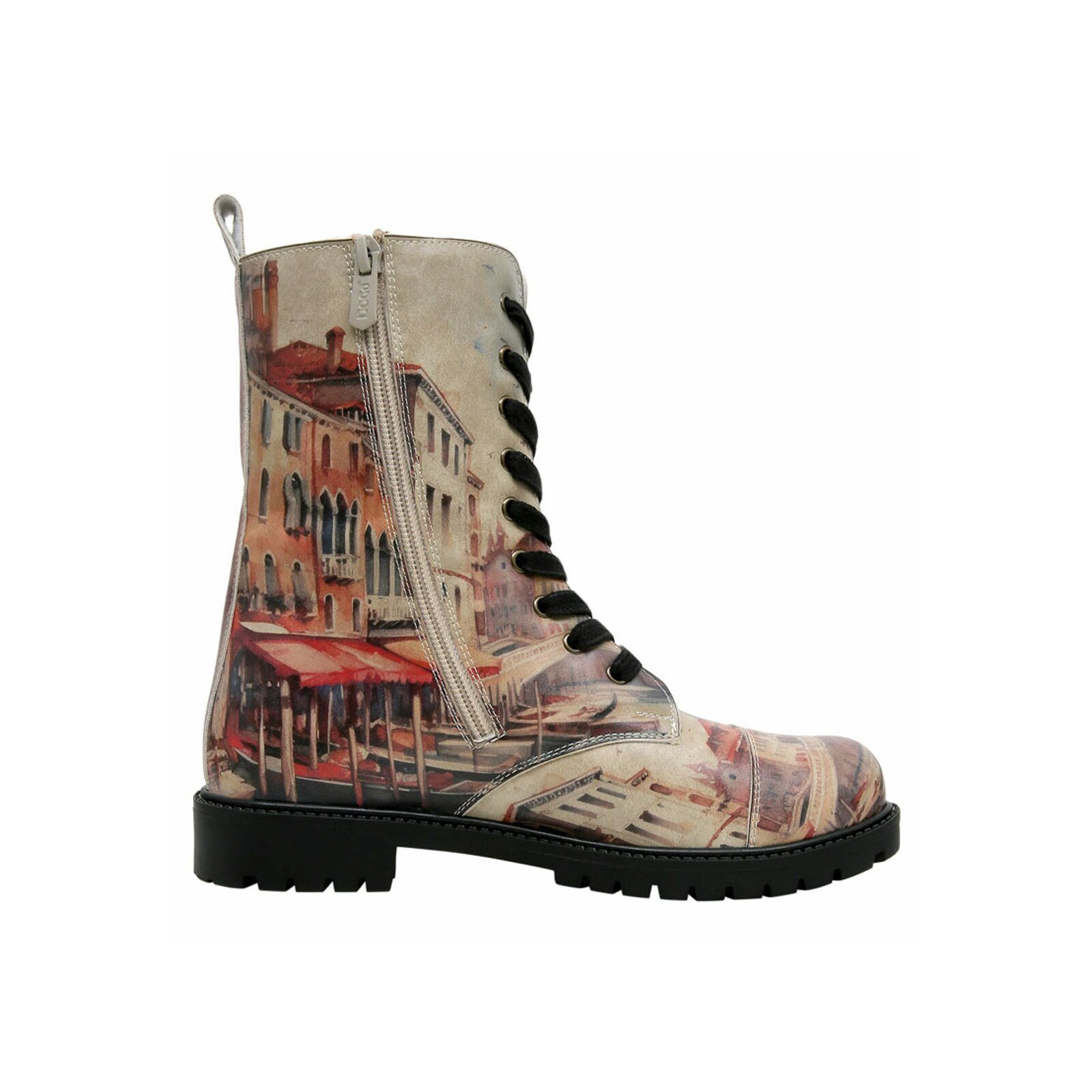 DOGO Zipsy High-Top Boots Venice Damen Stiefeletten Schnürboots Handgefertigt