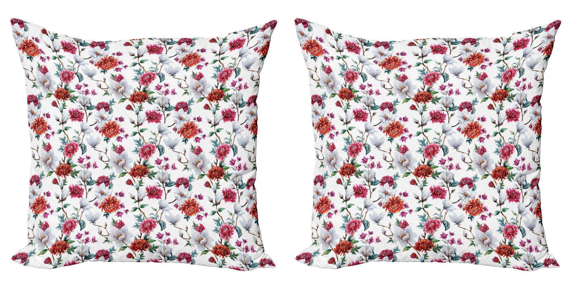 Romantisch Accent Modern Nature Blume Doppelseitiger Abakuhaus (2 Magnolia Kissenbezüge Stück), Digitaldruck,