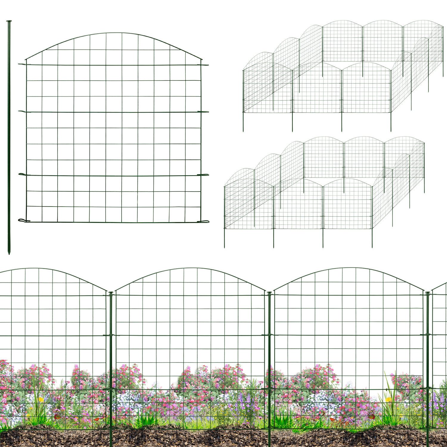V2Aox Teichzaun Zaun Gartenzaun Steckzaun Teichzaun günstig online kaufen