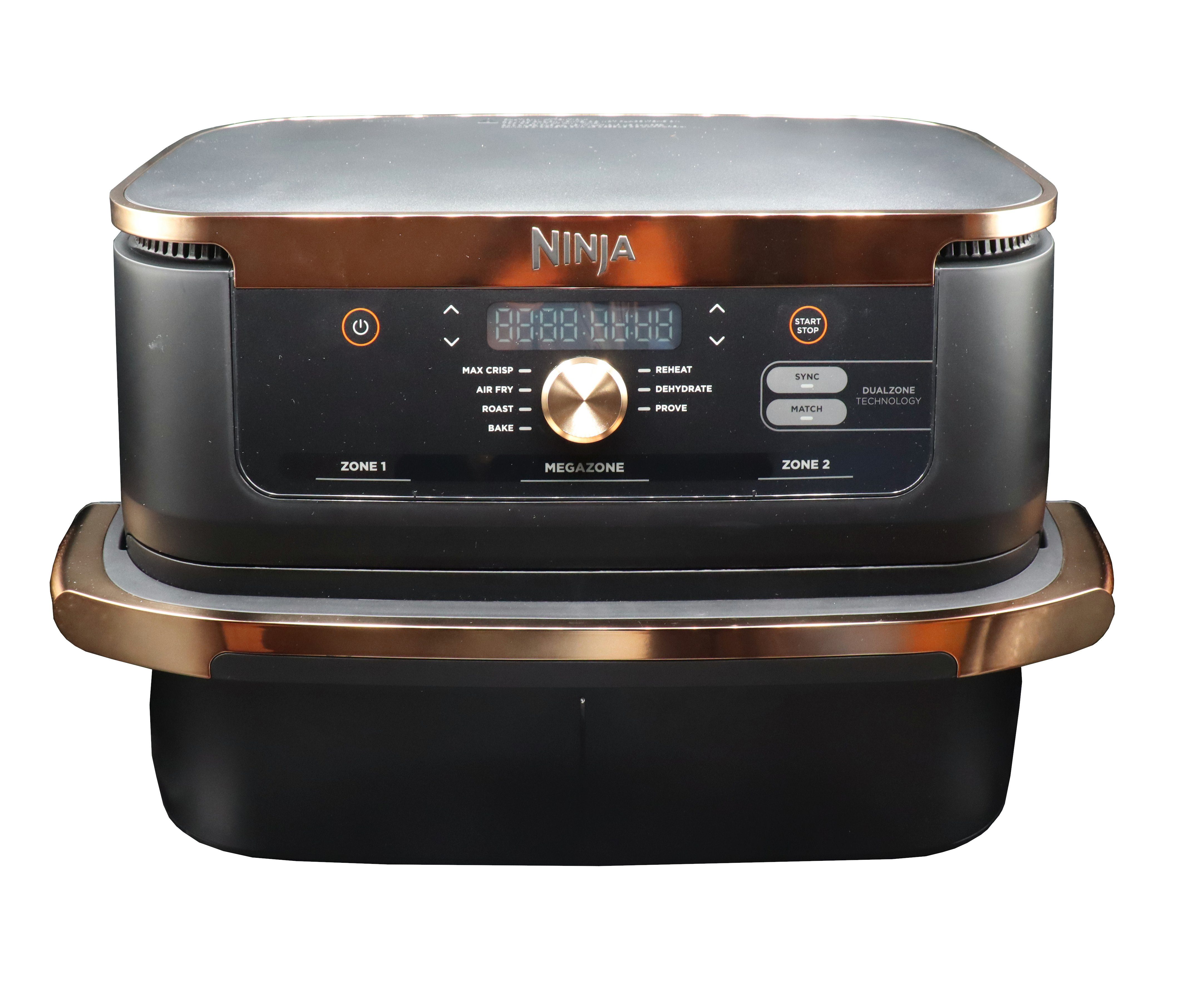 NINJA Heißluftfritteuse Heißluftfritteuse Foodi MAX Dual Zone AF500EUCP 10,4 L kupfer/schwarz