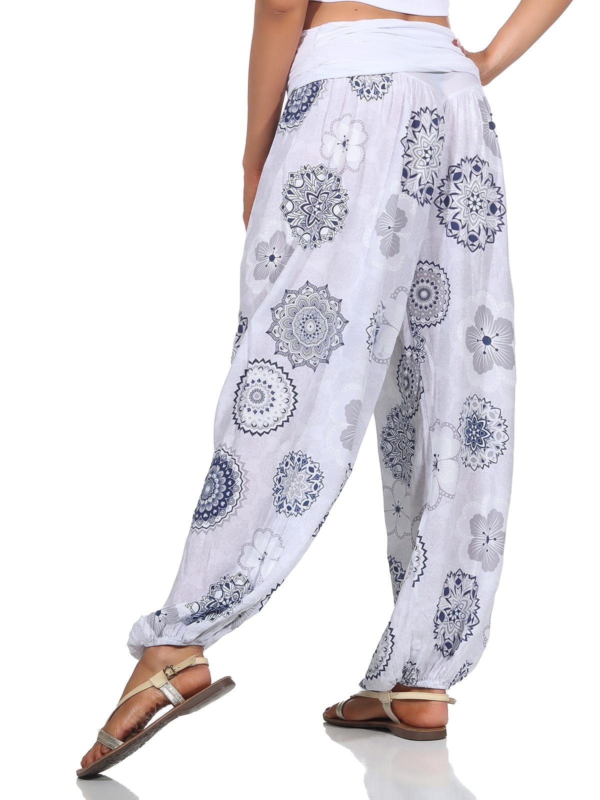 OriginalYou Haremshose Sommerhose Damen Boho Flatterhose leichte Yoga-Hose weites Bein luftige & leicht, hautfreundliches Material