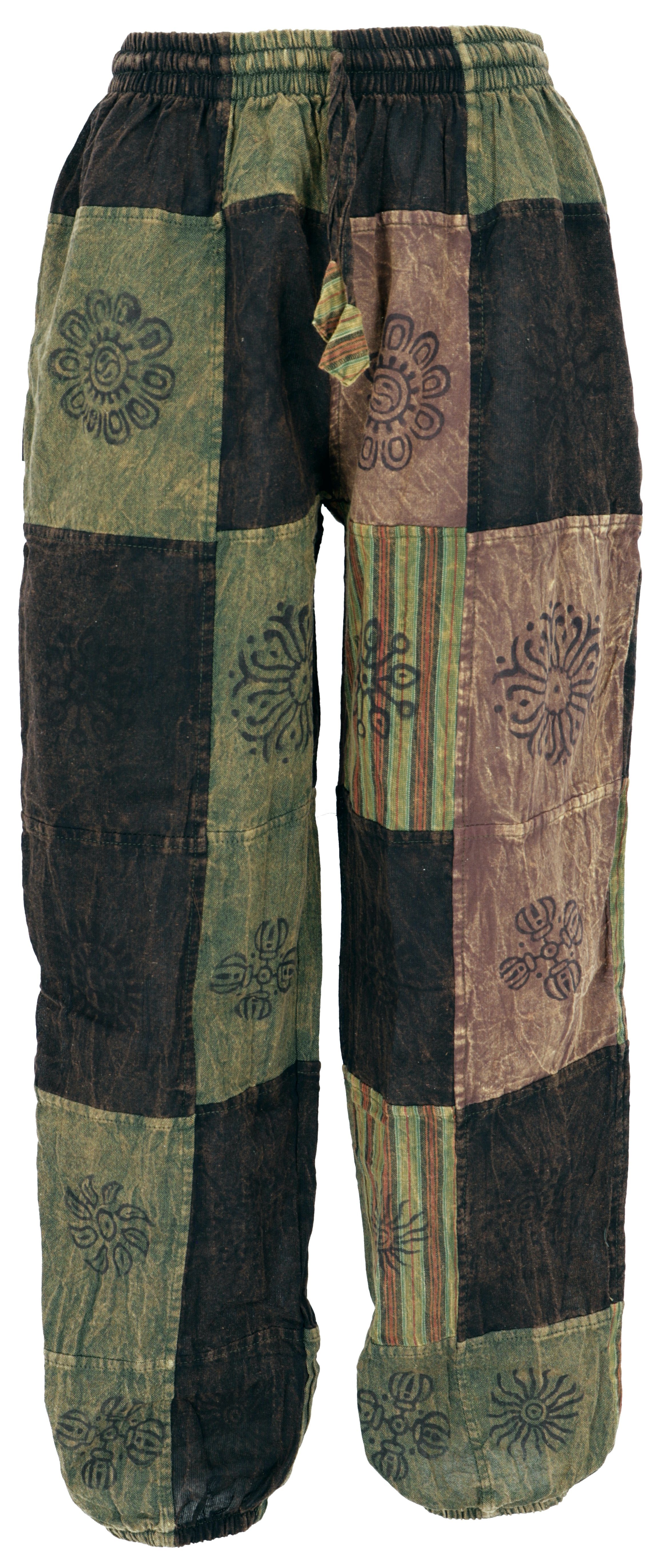 Relaxhose Aladinhose, Patchwork, Unikat Pluderhose, Boho..